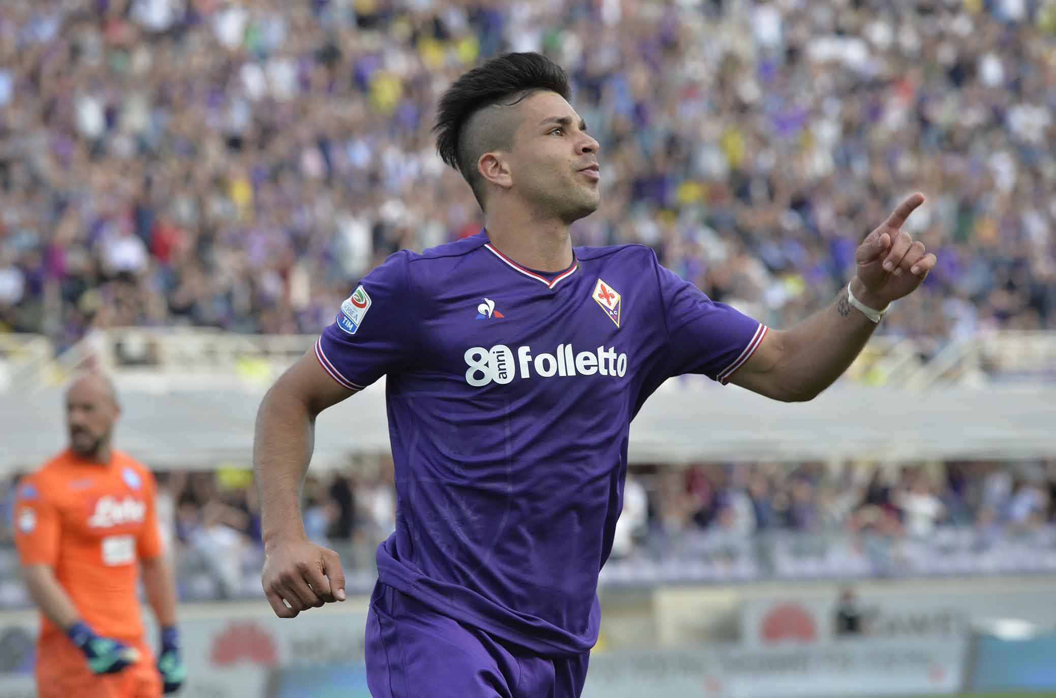 FIORENTINA-NAPOLI 29-04-2018 ESULTANZA DI GIOVANNI SIMEONE. SILPRESS/GALASSI SILVANO
