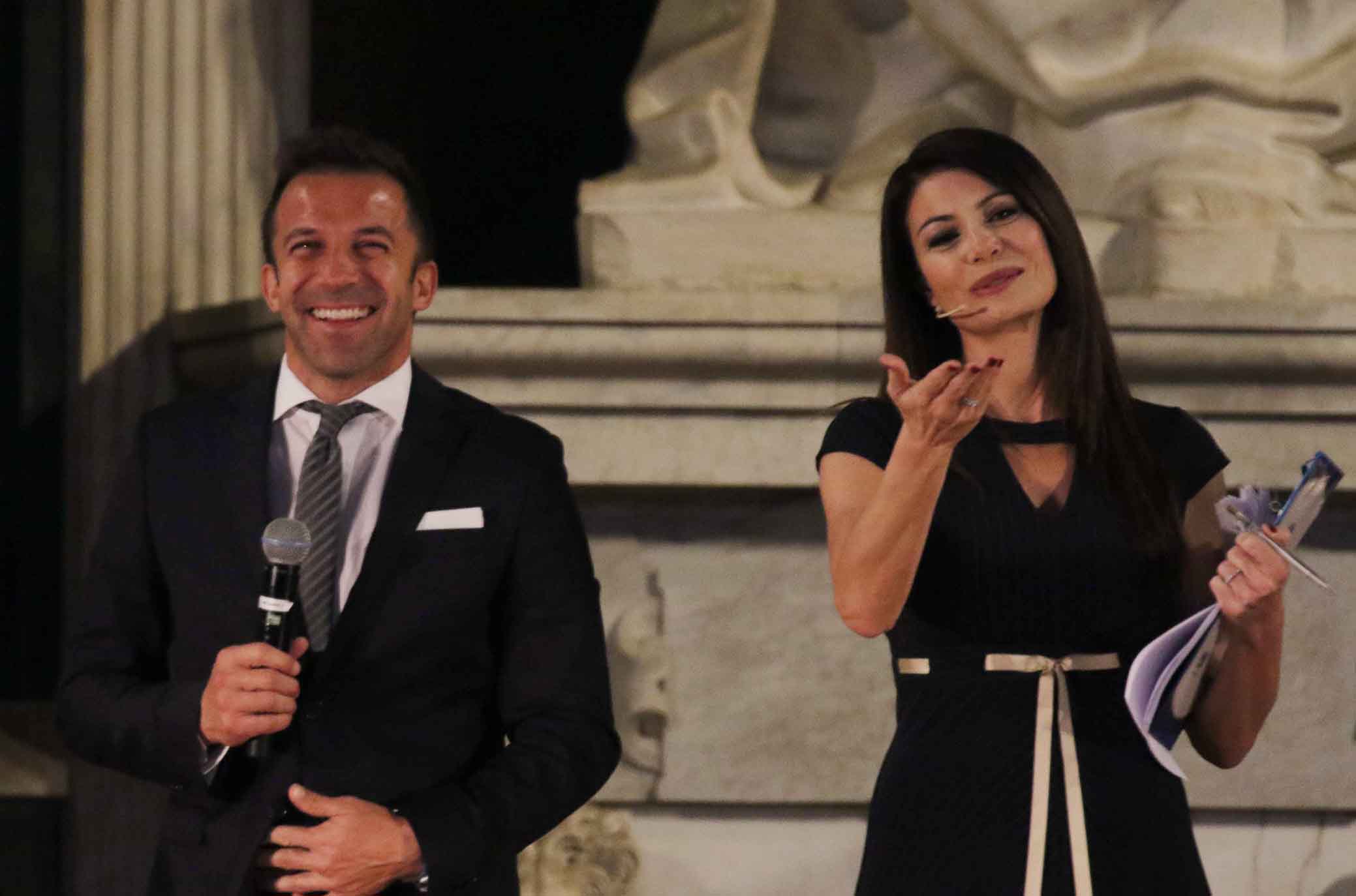 FIRENZE 09-04-2018 HALL OF FAME. SALONE DEI CINQUECENTO PALAZZO VECCHIO. ALESSANDRO DEL PIERO E ILARIA D'AMICO. SILPRESS/GALASSI SILANO