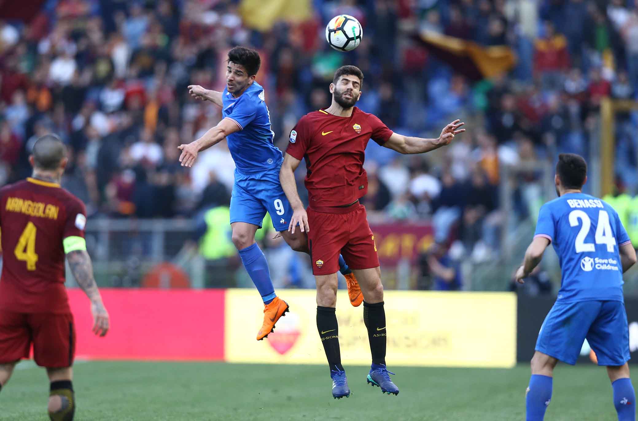 ROMA-FIORENTINA 07-04-2018. GIOVANNI SIMEONE E FAZIO. SILPRESS/GALASSI SILVANO