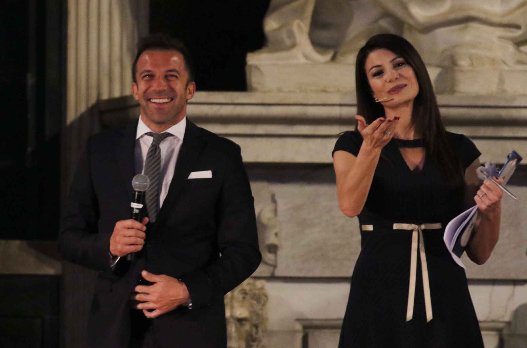 FIRENZE 09-04-2018 HALL OF FAME. SALONE DEI CINQUECENTO PALAZZO VECCHIO. ALESSANDRO DEL PIERO E ILARIA D'AMICO. SILPRESS/GALASSI SILANO