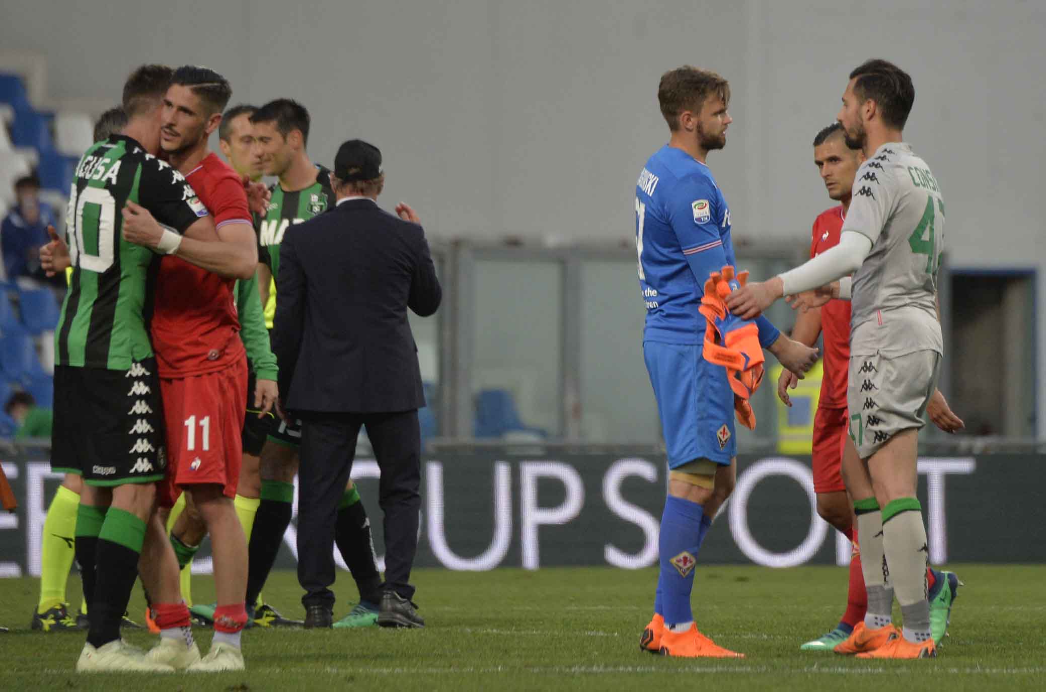 SASSUOLO-FIORENTINA 21-04-2018 FINE PARTITA. SILPRESS/GALASSI SILVANO