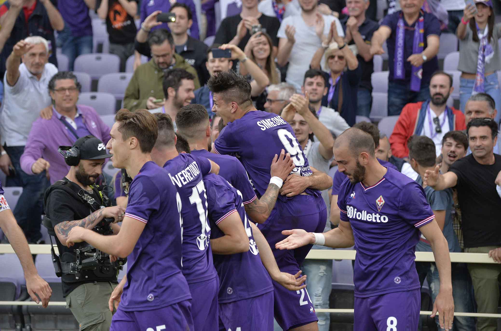 FIORENTINA-NAPOLI 29-04-2018 ESULTANZA DI GIOVANNI SIMEONE. SILPRESS/GALASSI SILVANO
