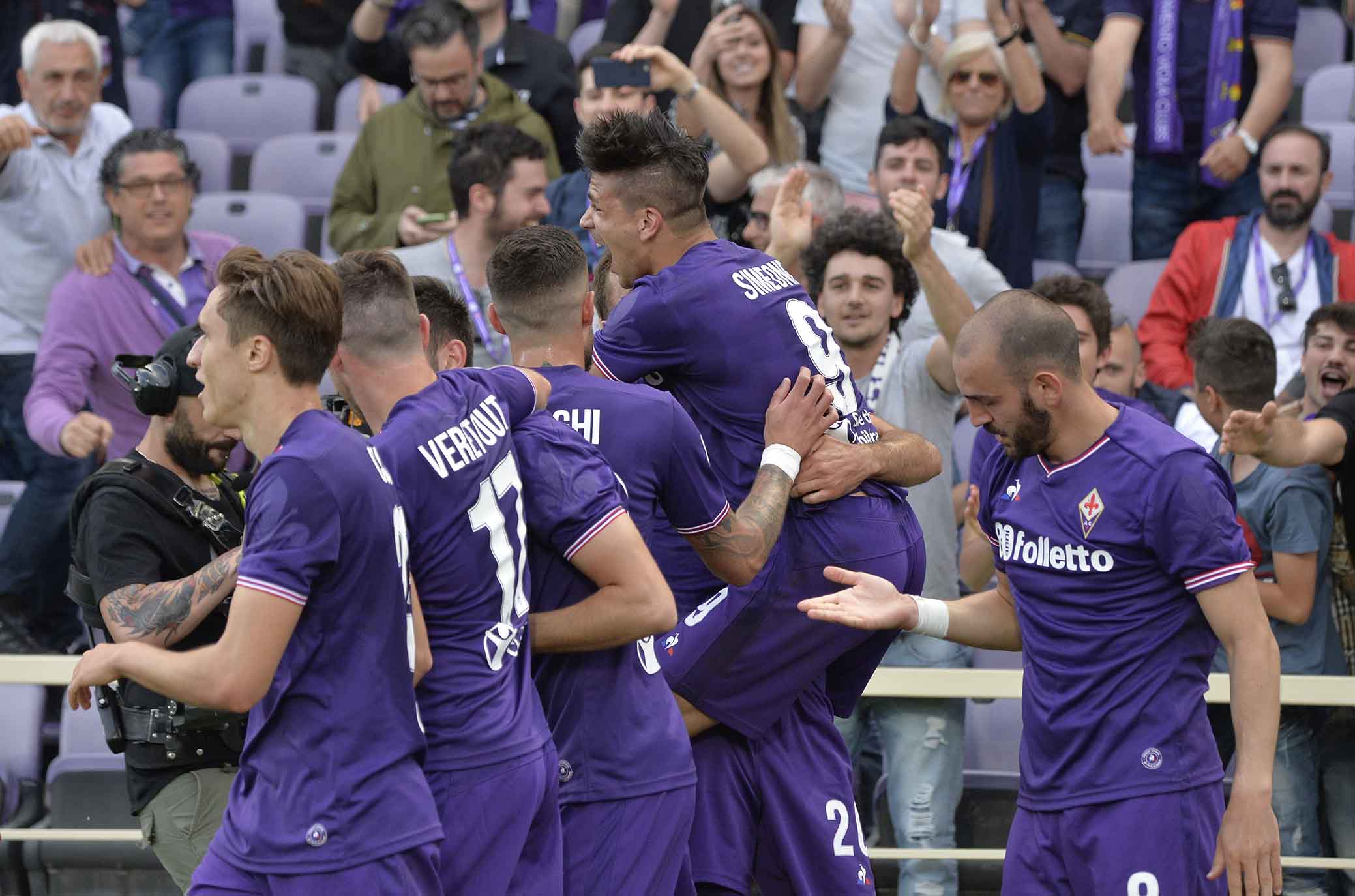 FIORENTINA-NAPOLI 29-04-2018 ESULTANZA DI GIOVANNI SIMEONE. SILPRESS/GALASSI SILVANO