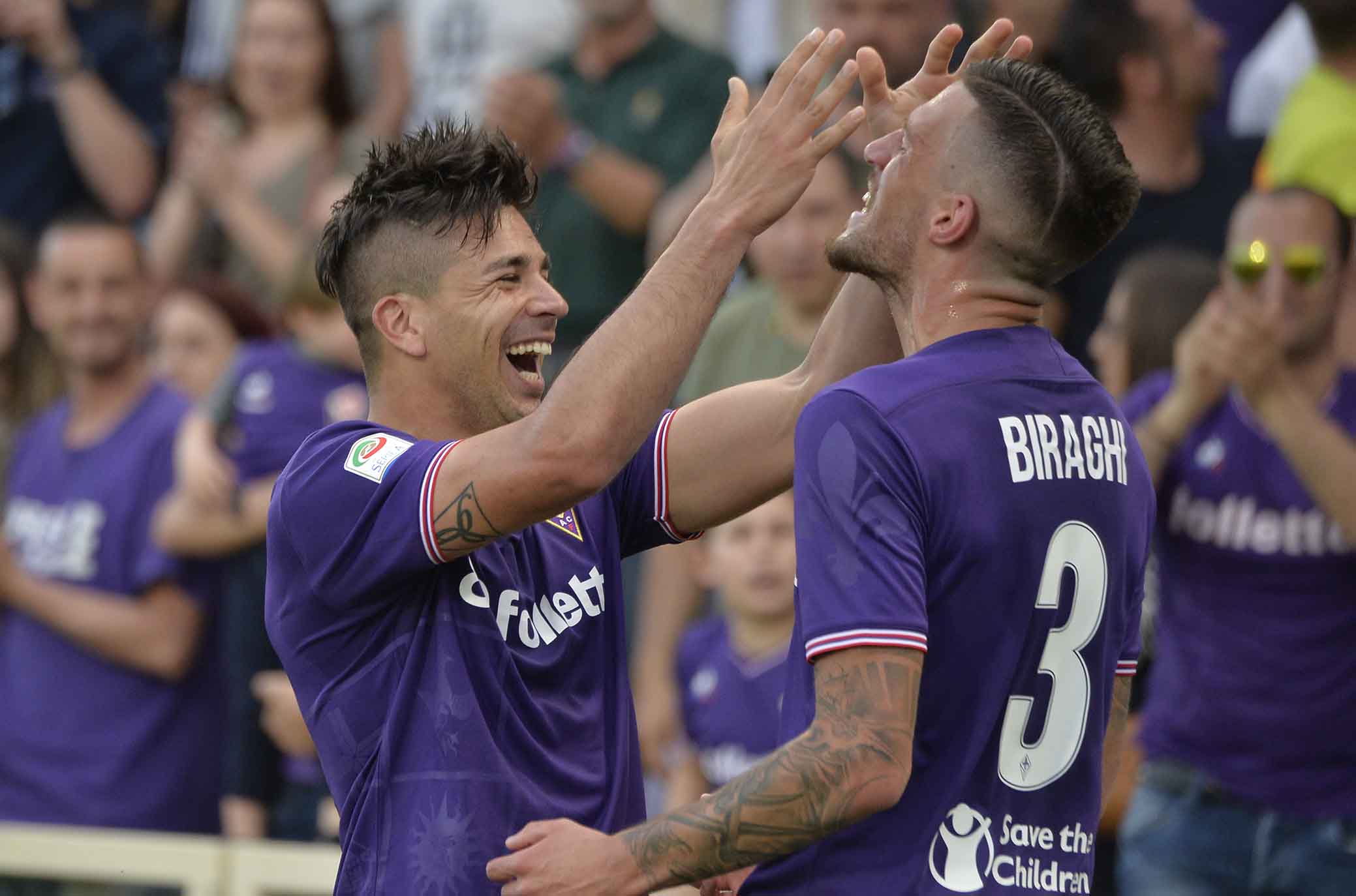 FIORENTINA-NAPOLI 29-04-2018 ESULTANZA DI GIOVANNI SIMEONE. SILPRESS/GALASSI SILVANO