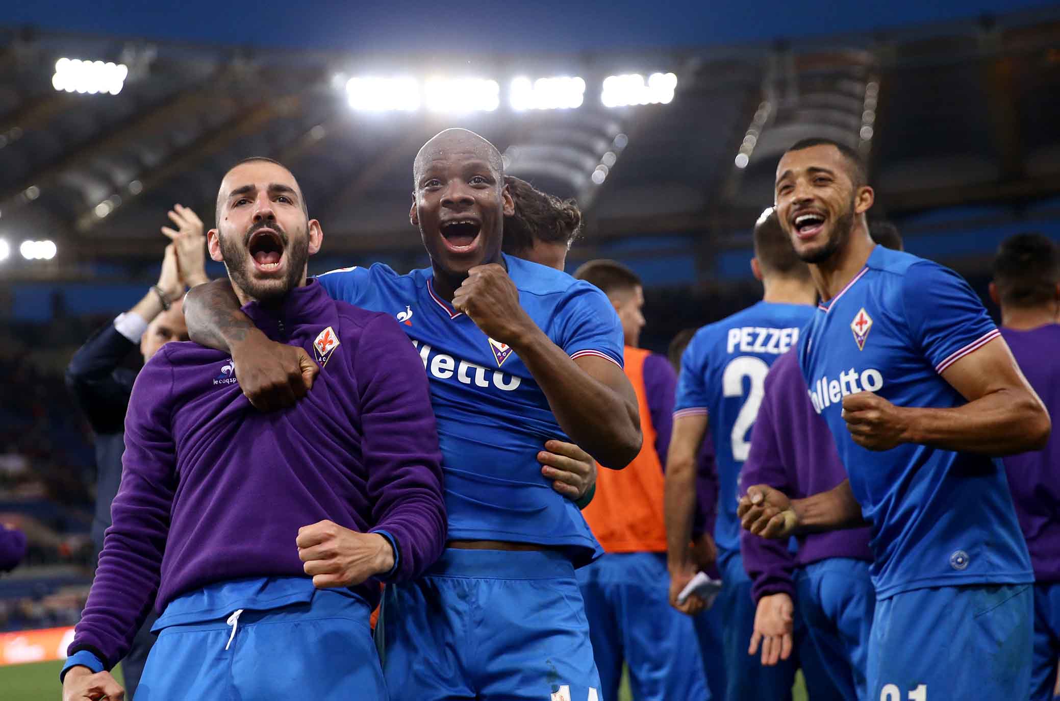 ROMA-FIORENTINA 07-04-2018. ESULTANZA FINALE. SILPRESS/GALASSI SILVANO