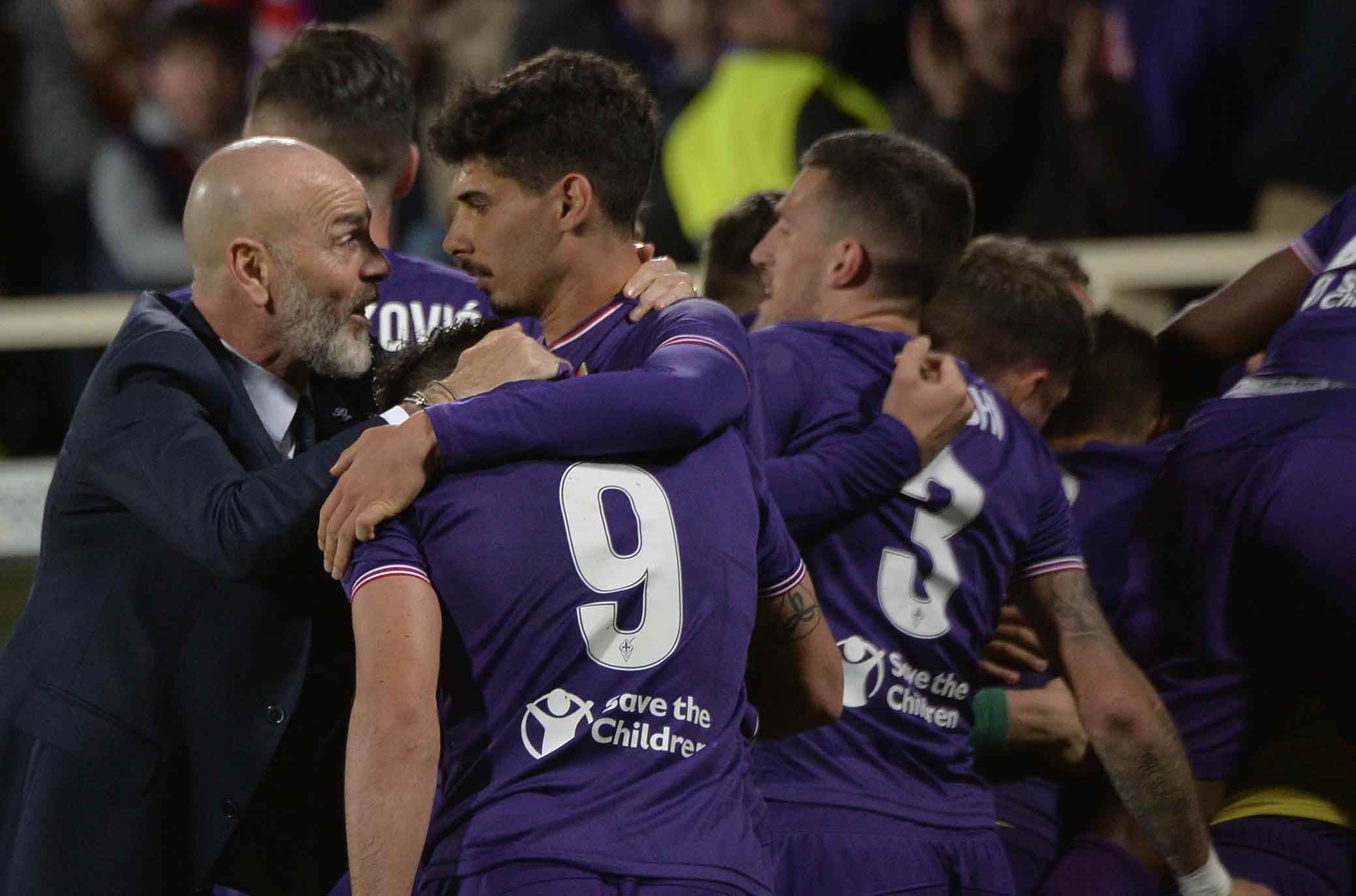 FIORENTINA-LAZIO 18-04-2018 ESULTANZA DI JORDAN VERETOUT. SILPRESS/GALASSI SILVANO