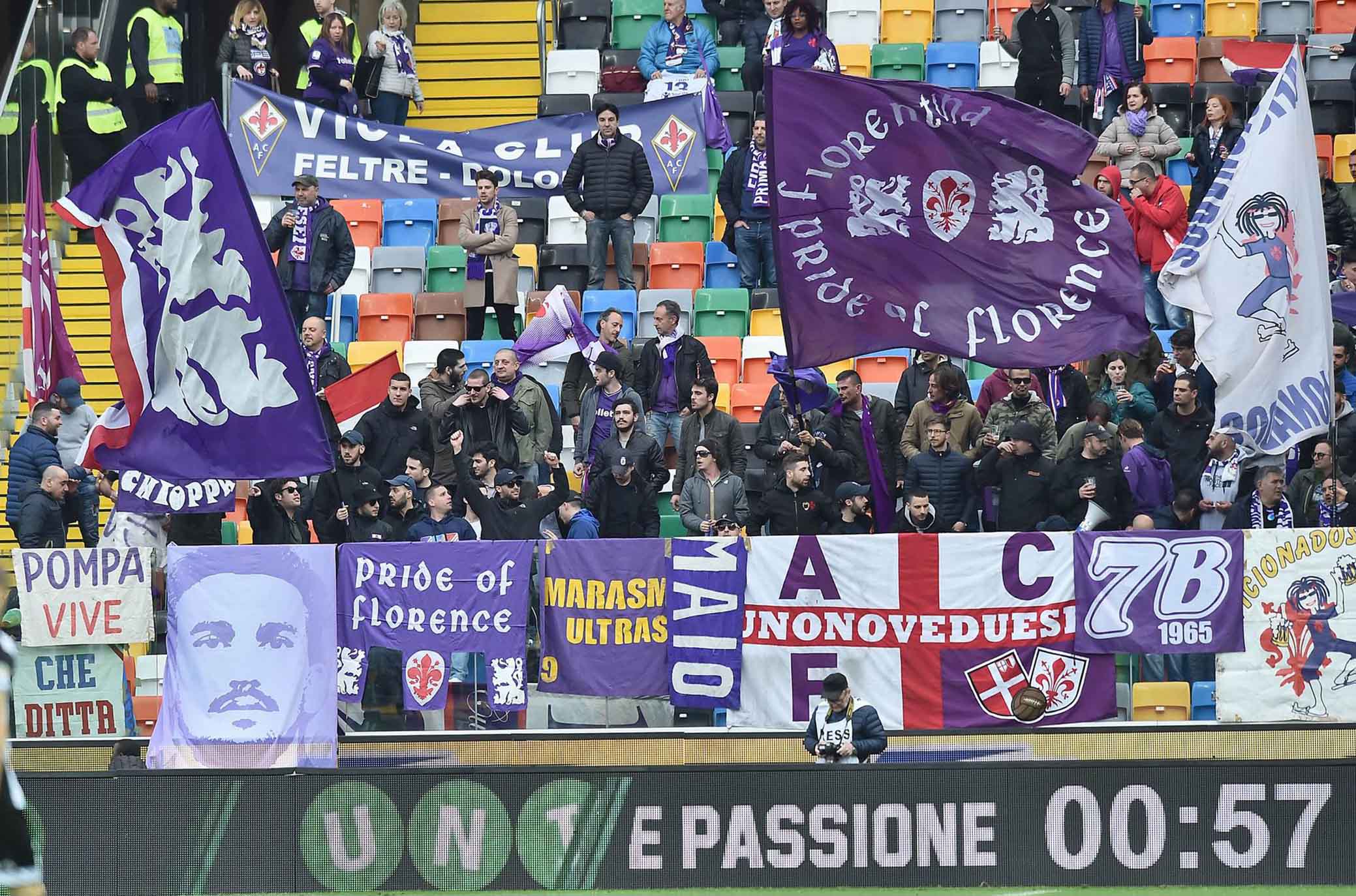 Udinese-Fiorentina, venduti 481 biglietti per il settore ospiti