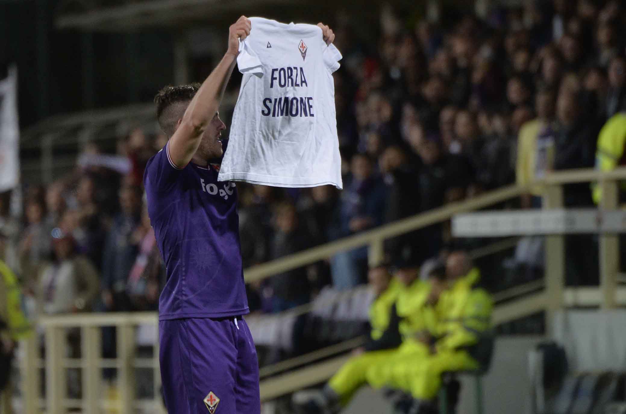 FIORENTINA-LAZIO 18-04-2018 ESULTANZA DI JORDAN VERETOUT MOSTRA LA MAGLIA . SILPRESS/GALASSI SILVANO