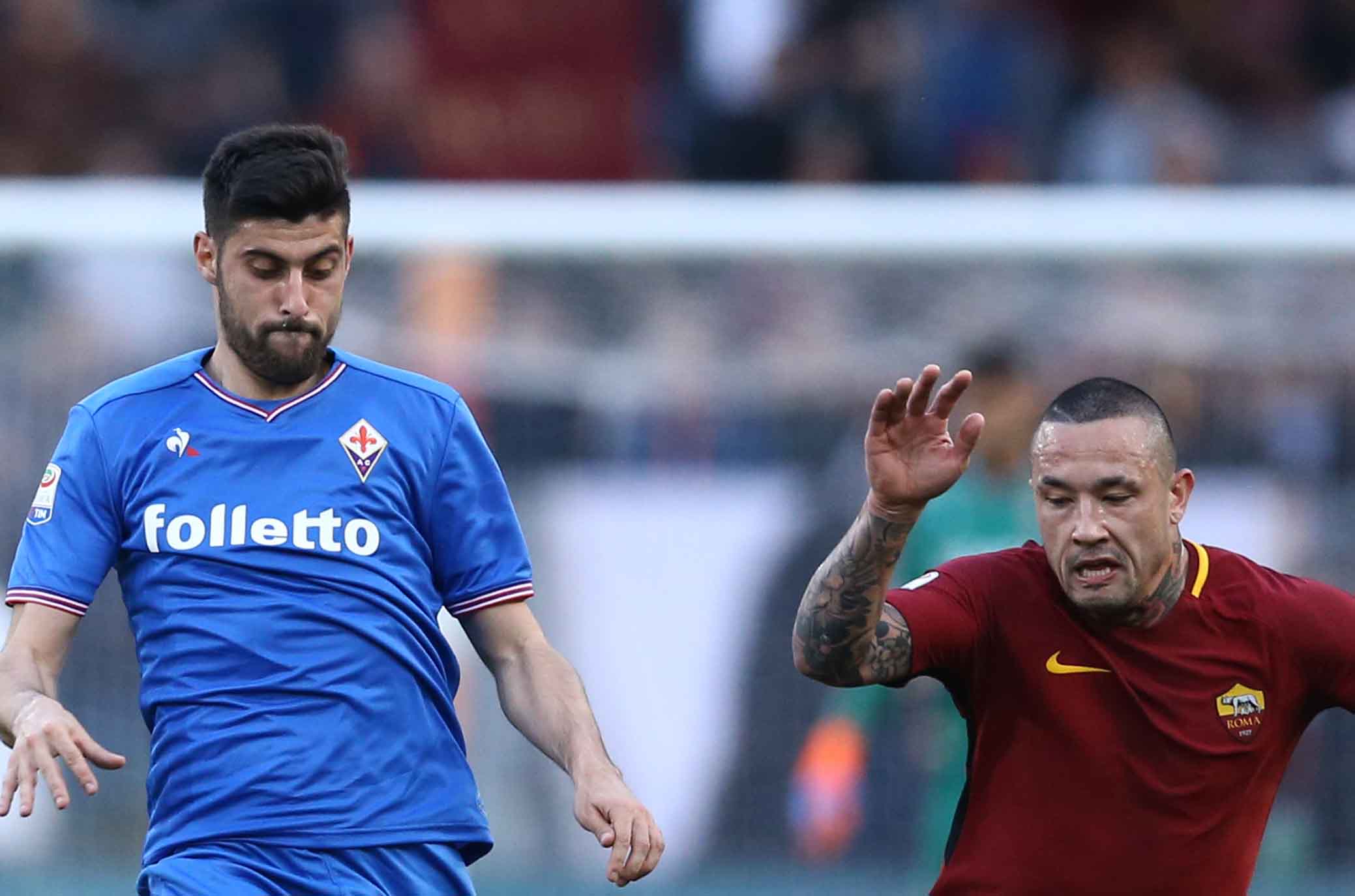 ROMA-FIORENTINA 07-04-2018. MARCO BENASSI E NAINGGOLAN. SILPRESS/GALASSI SILVANO