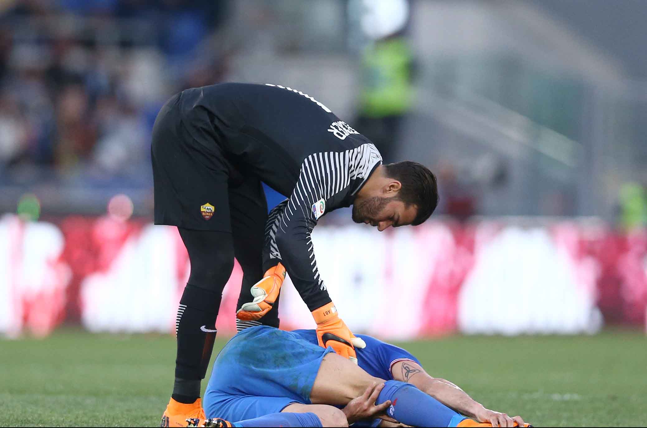 ROMA-FIORENTINA 07-04-2018. ALISSON E GIL DIAS. SILPRESS/GALASSI SILVANO