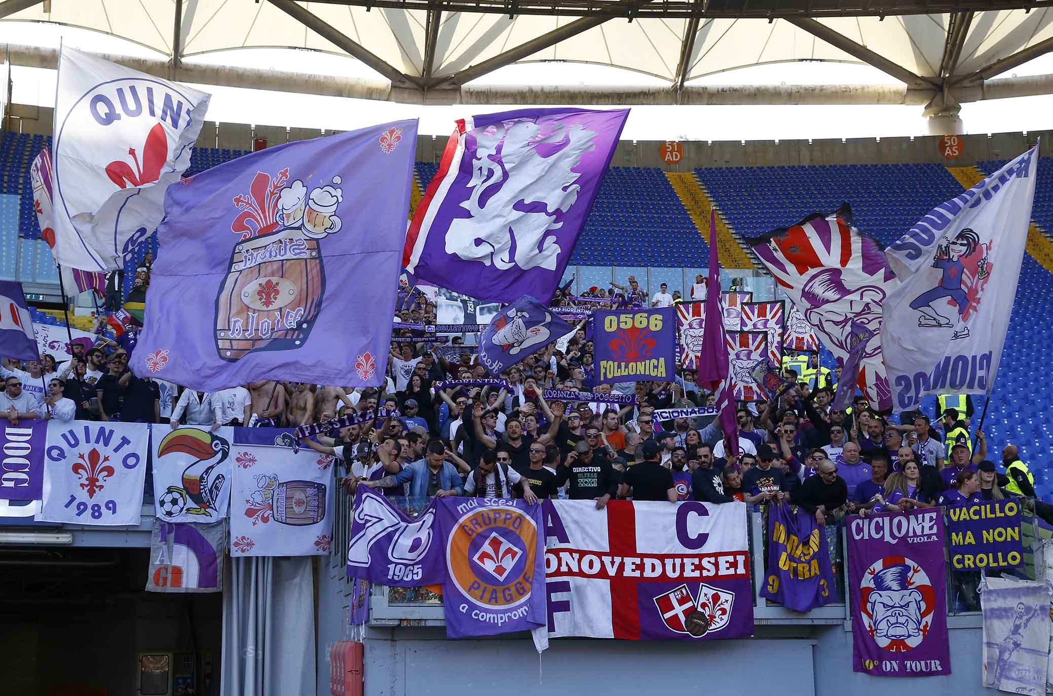 ROMA-FIORENTINA 07-04-2018. TIFOSI. SILPRESS/GALASSI SILVANO