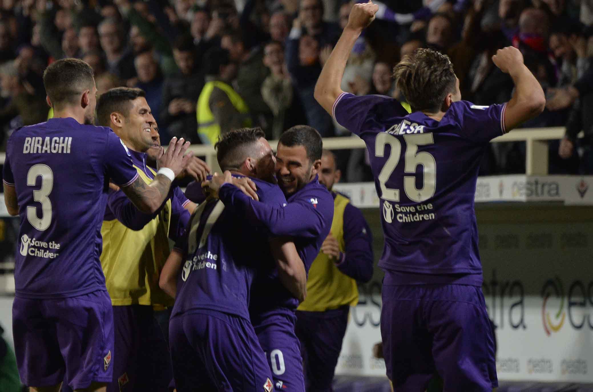 FIORENTINA-LAZIO 18-04-2018 ESULTANZA DI JORDAN VERETOUT. SILPRESS/GALASSI SILVANO