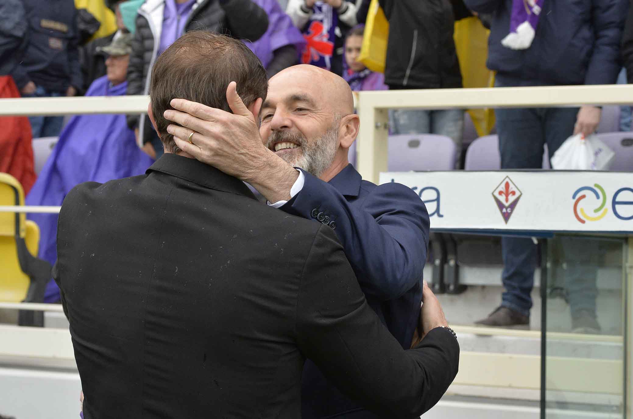 FIORENTINA-SPAL 15-04-2018 STEFANO PIOLI E LEONARDO SEMPLICI. SILPRESS/GALASSI SILVANO