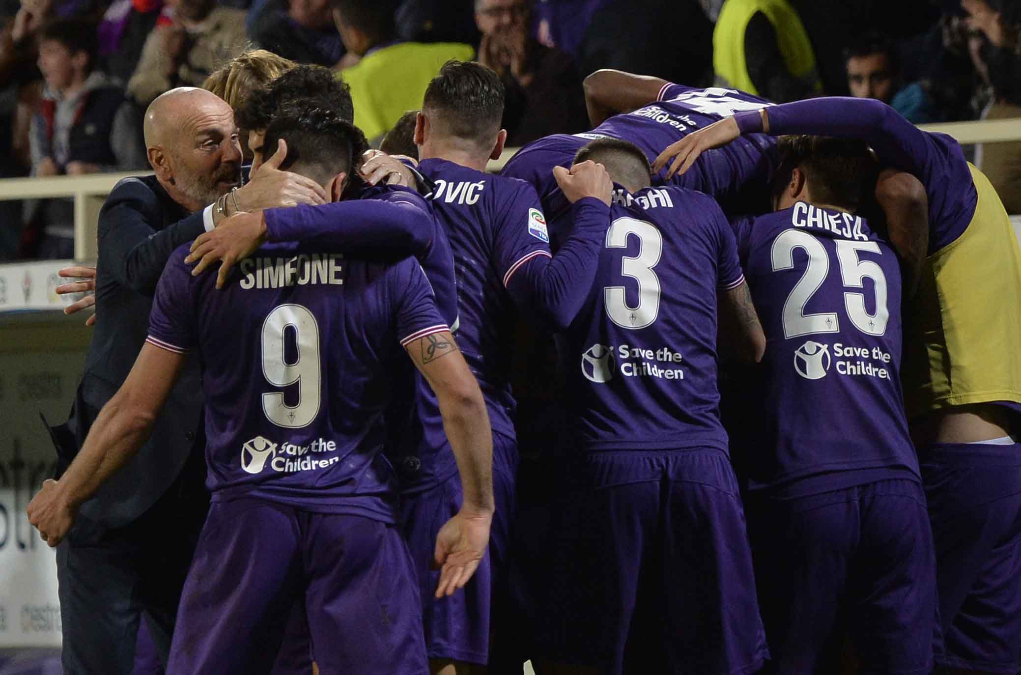 FIORENTINA-LAZIO 18-04-2018 ESULTANZA DI JORDAN VERETOUT. SILPRESS/GALASSI SILVANO