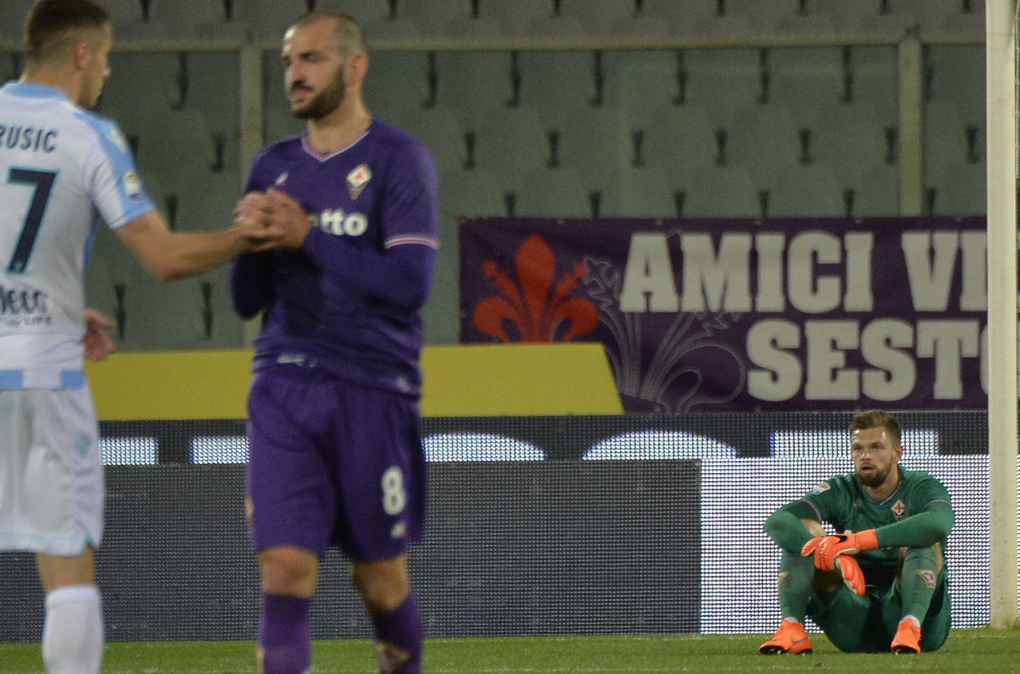 FIORENTINA-LAZIO 18-04-2018 DELUSIONE FINE PARTITA. SILPRESS/GALASSI SILVANO