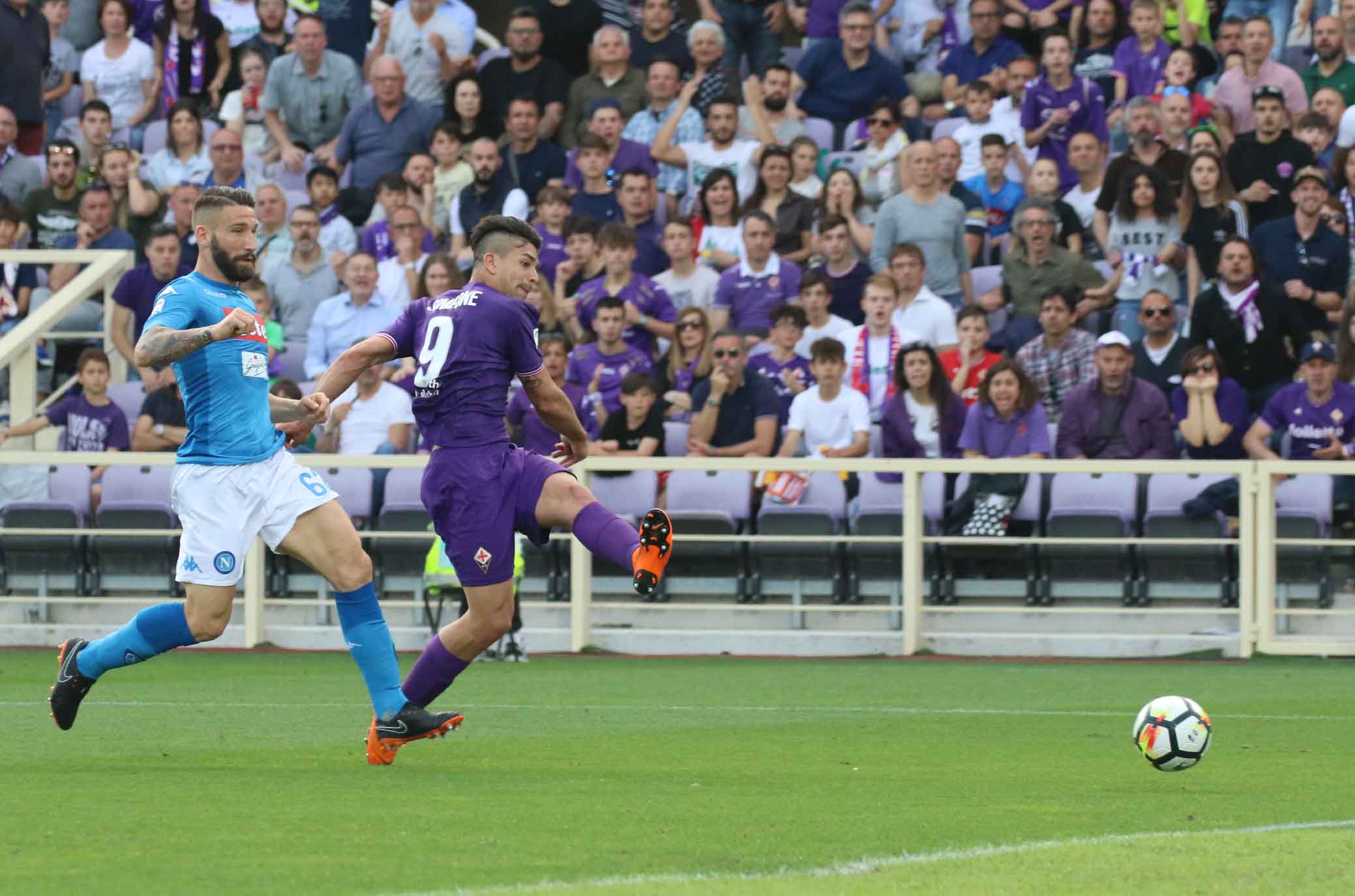 FIORENTINA-NAPOLI 29-04-2018 GOL DI GIOVANNI SIMEONE. SILPRESS/GALASSI SILVANO