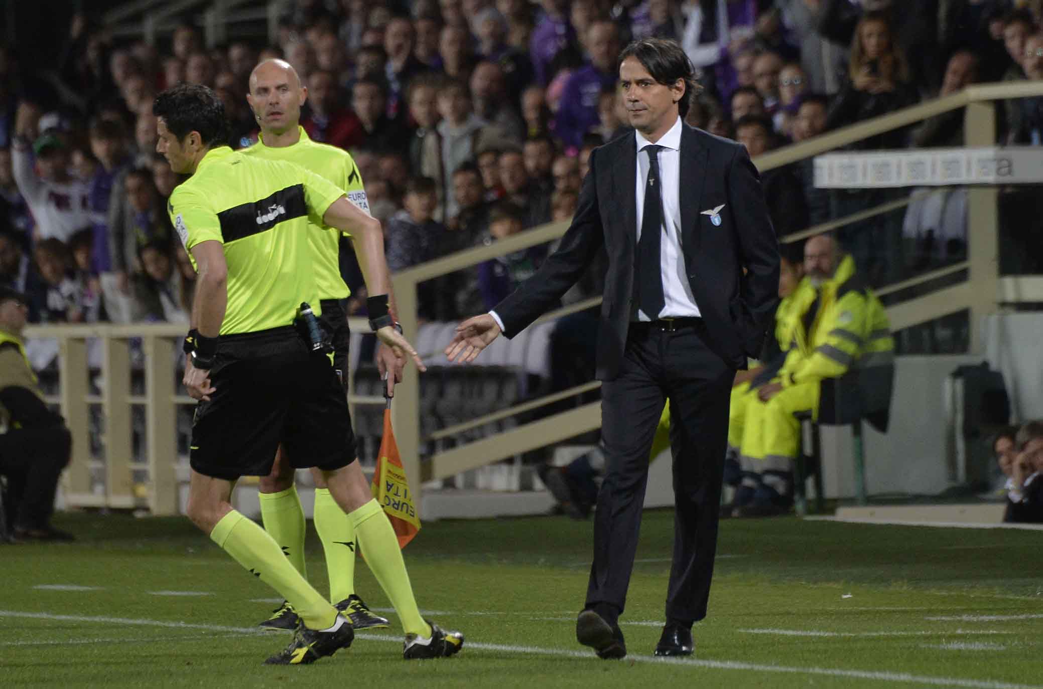 FIORENTINA-LAZIO 18-04-2018 ARBITRO DAMATO ESPELLE SIMONE INZAGHI. SILPRESS/GALASSI SILVANO