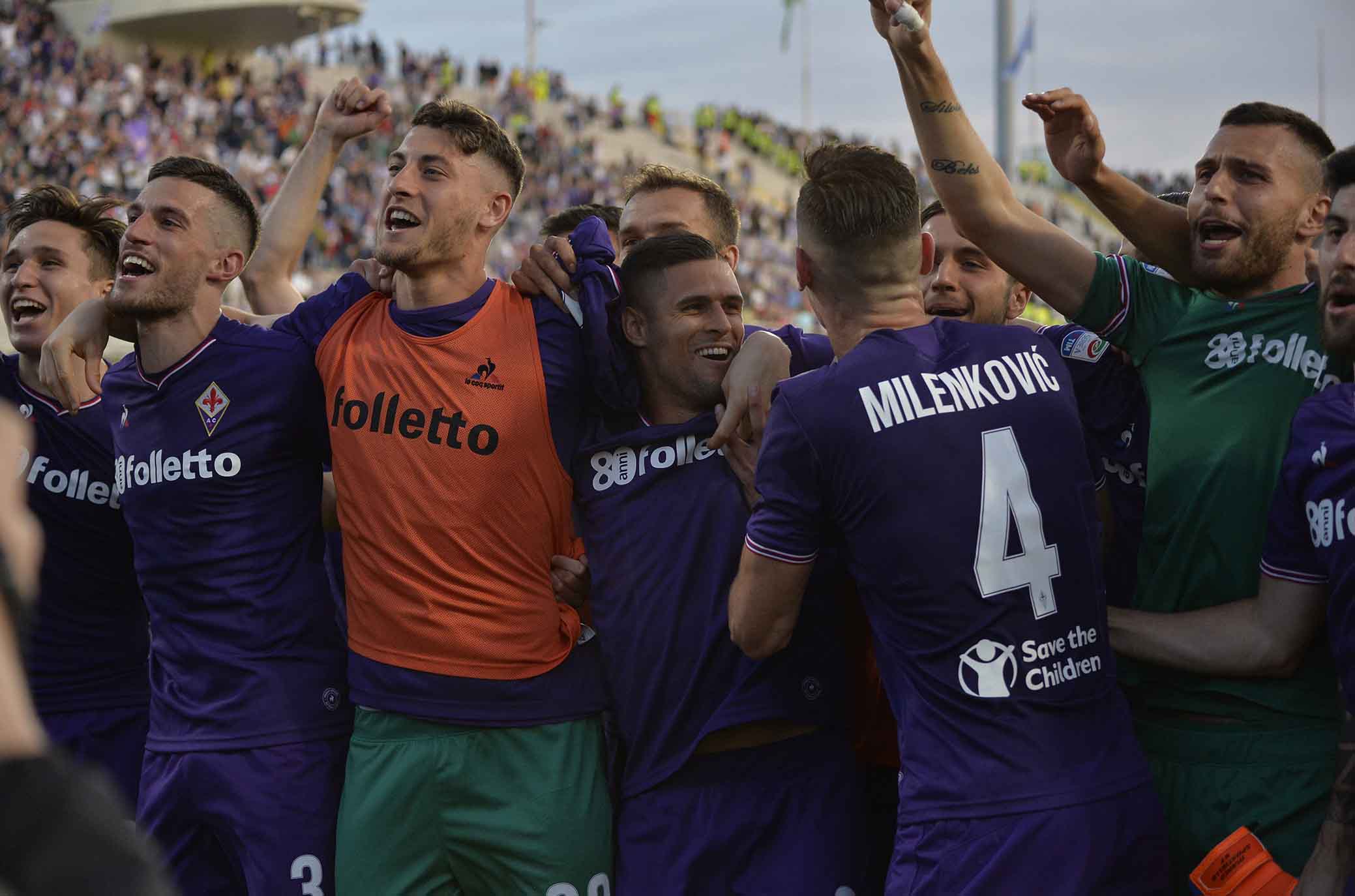 FIORENTINA-NAPOLI 29-04-2018. ESULTANZA FINALE. SILPRESS/GALASSI SILVANO