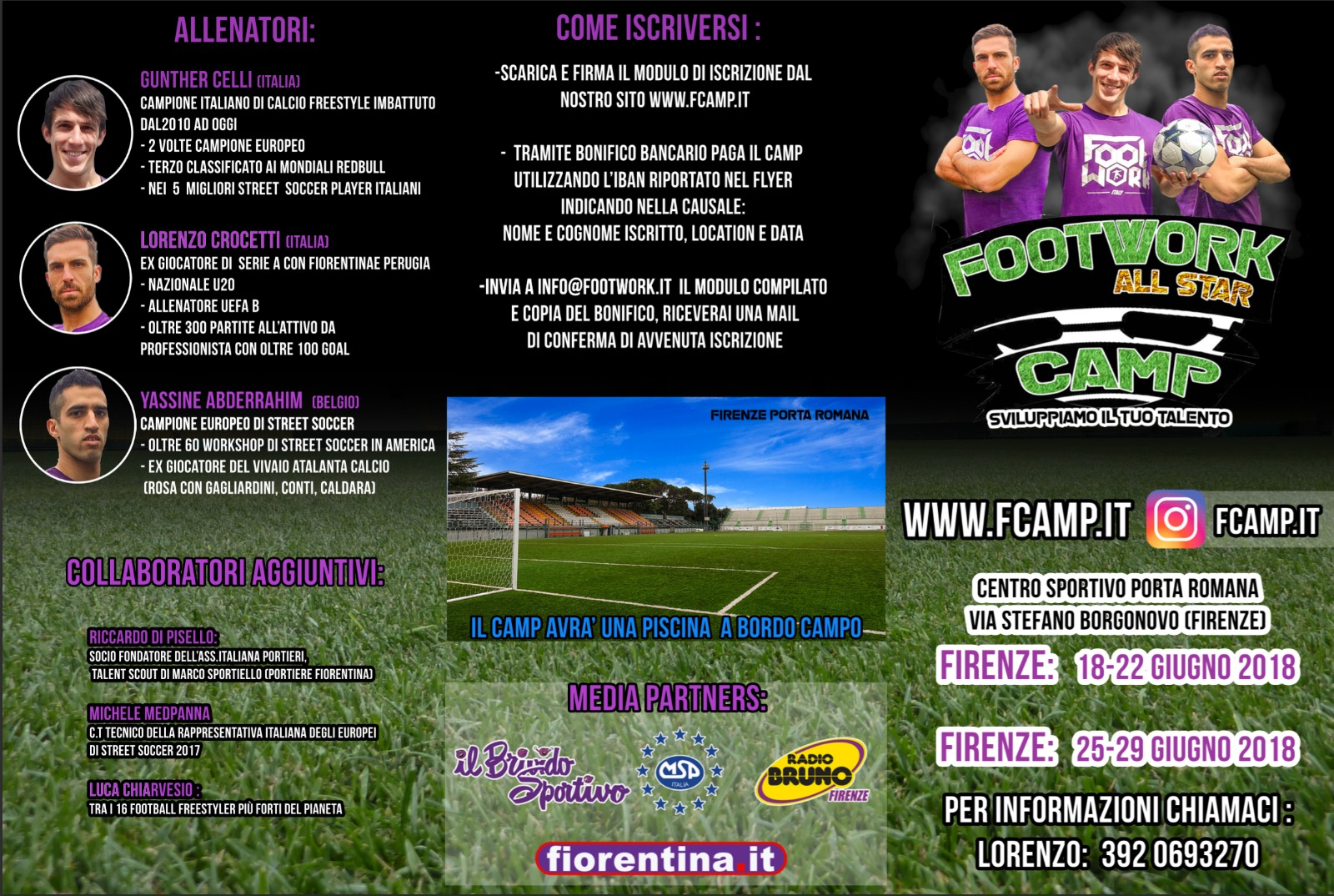 Nasce a Firenze il FootWork All Star Camp, il rivoluzionario corso di calcio per ragazzi
