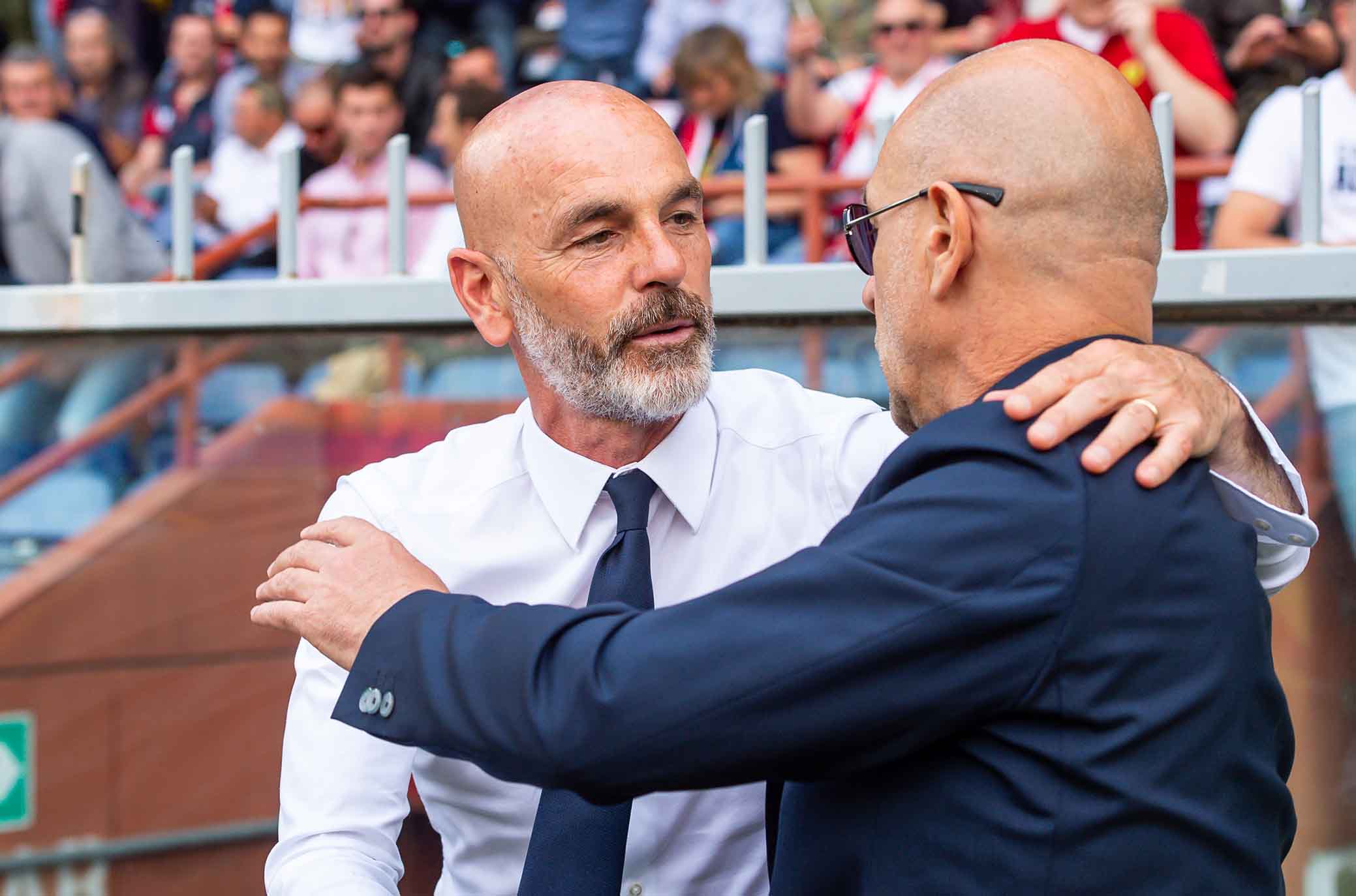 Genova, 06/05/2018 Serie A/Genoa-Fiorentina Stefano Pioli (allenatore Fiorentina)-Davide Ballardini (allenatore Genoa) SILPRESS