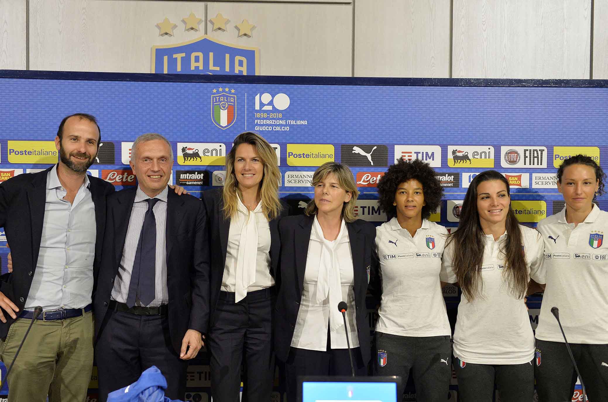 COVERCIANO 29-05-2018 Presentazione della Nazionale Italiana Femminile per il pass Mondiale. ANDREA VANNUCCI, SANDRO MENCUCCI, BARBARA FACCHETTI, MILENA BERTOLINI, SARA GAMA, ALIA GUAGNI, ILARIA MAURO. SILPRESS/GALASSI SILVANO