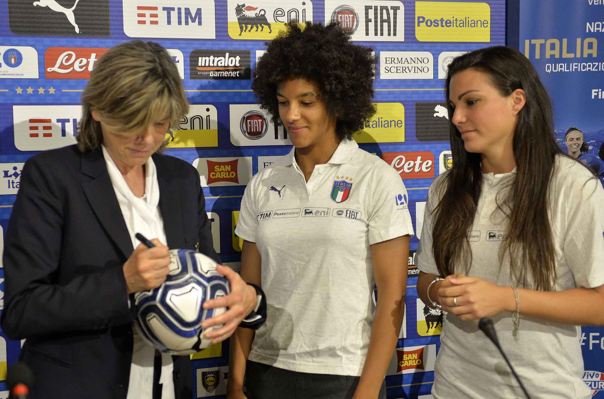 COVERCIANO 29-05-2018 Presentazione della Nazionale Italiana Femminile per il pass Mondiale. MILENA BERTOLINI, ALIA GUAGNI E SARA GAMA. SILPRESS/GALASSI SILVANO