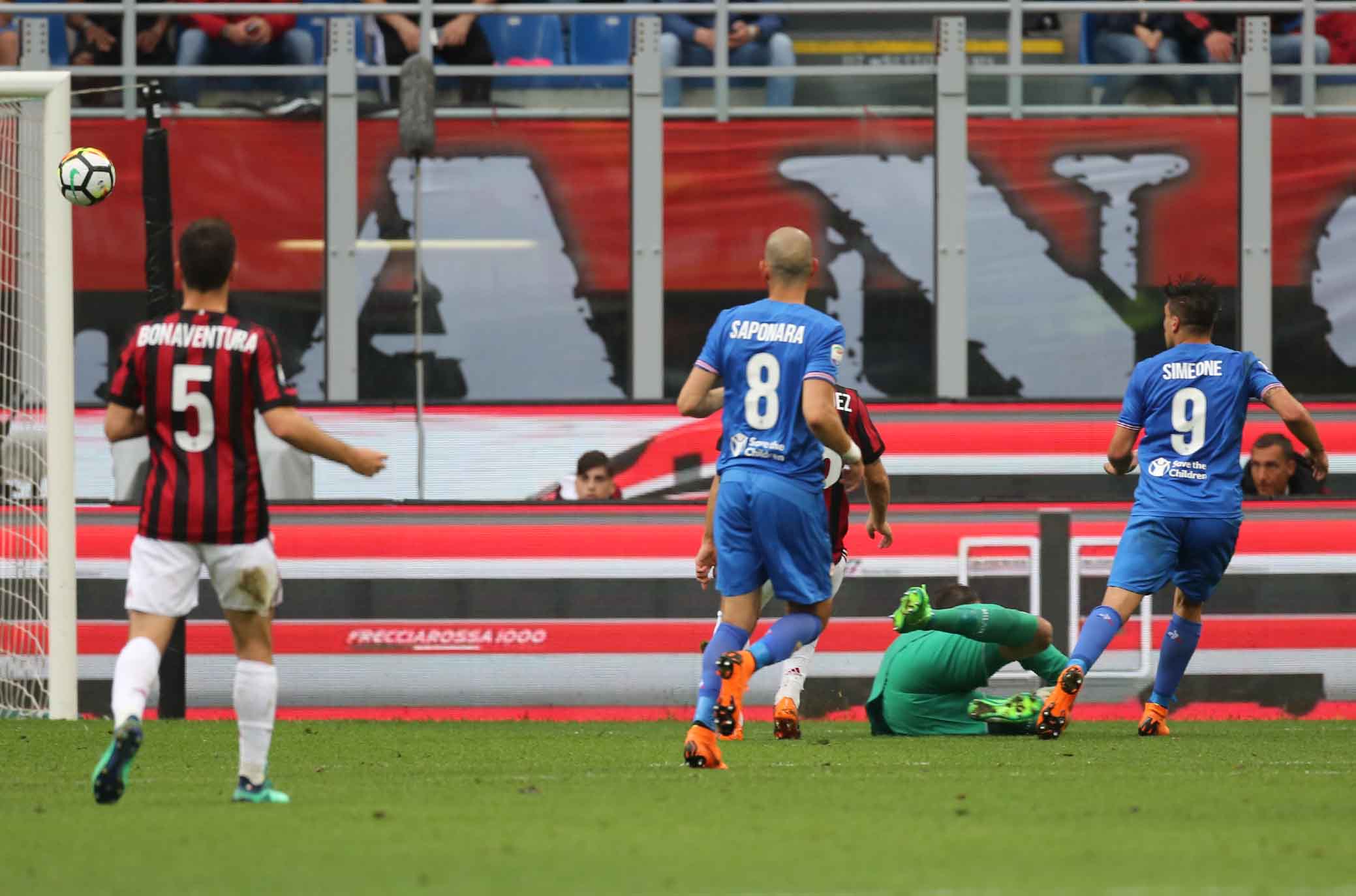 MILAN-FIORENTINA 20-05-2018 GOL DI GIOVANNI SIMEONE. SILPRESS/ALBERTO MARIANI