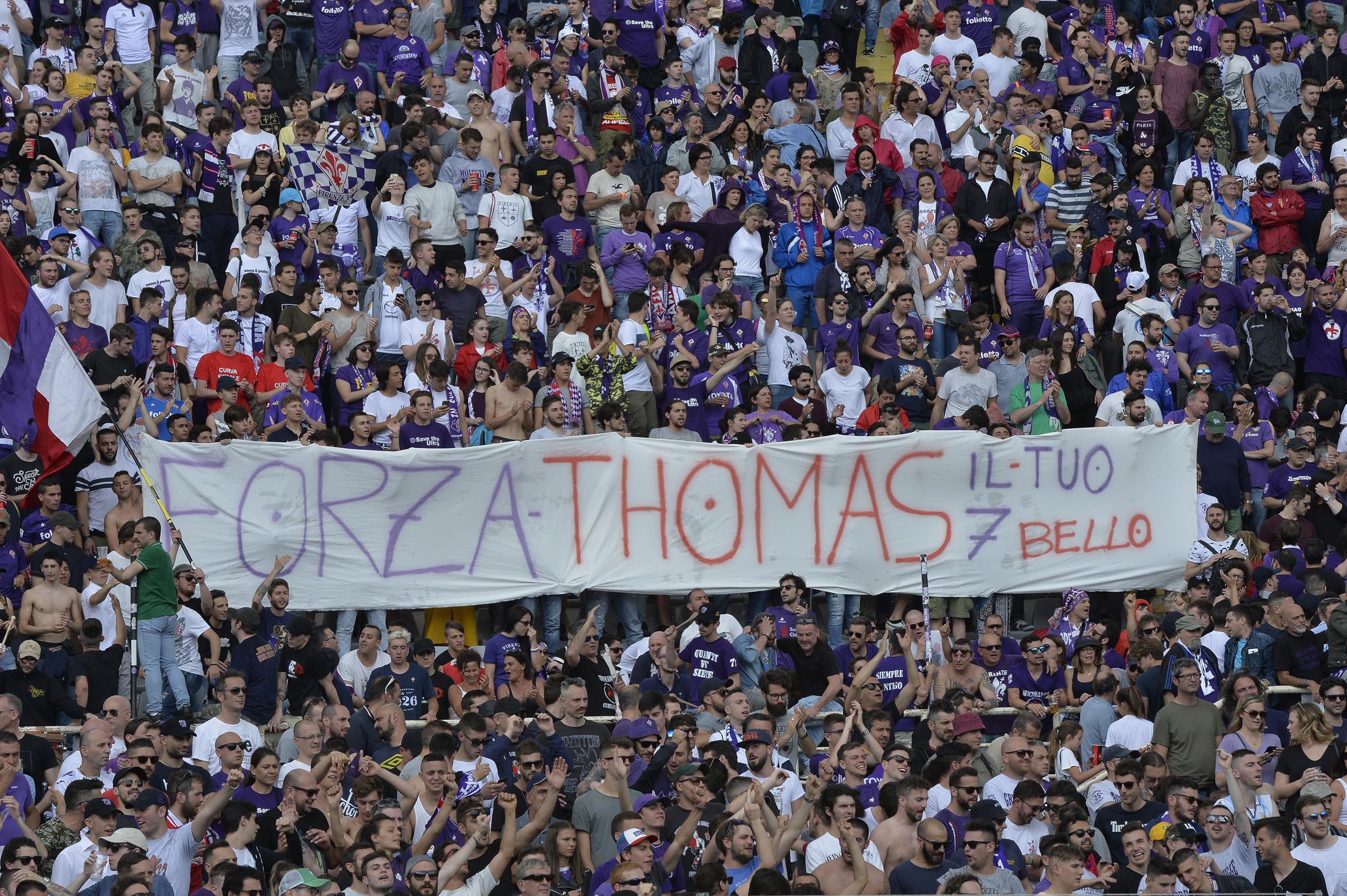 FIORENTINA-CAGLIARI 13-05-2018 STRISCIONE. SILPRESS/GALASSI SILVANO
