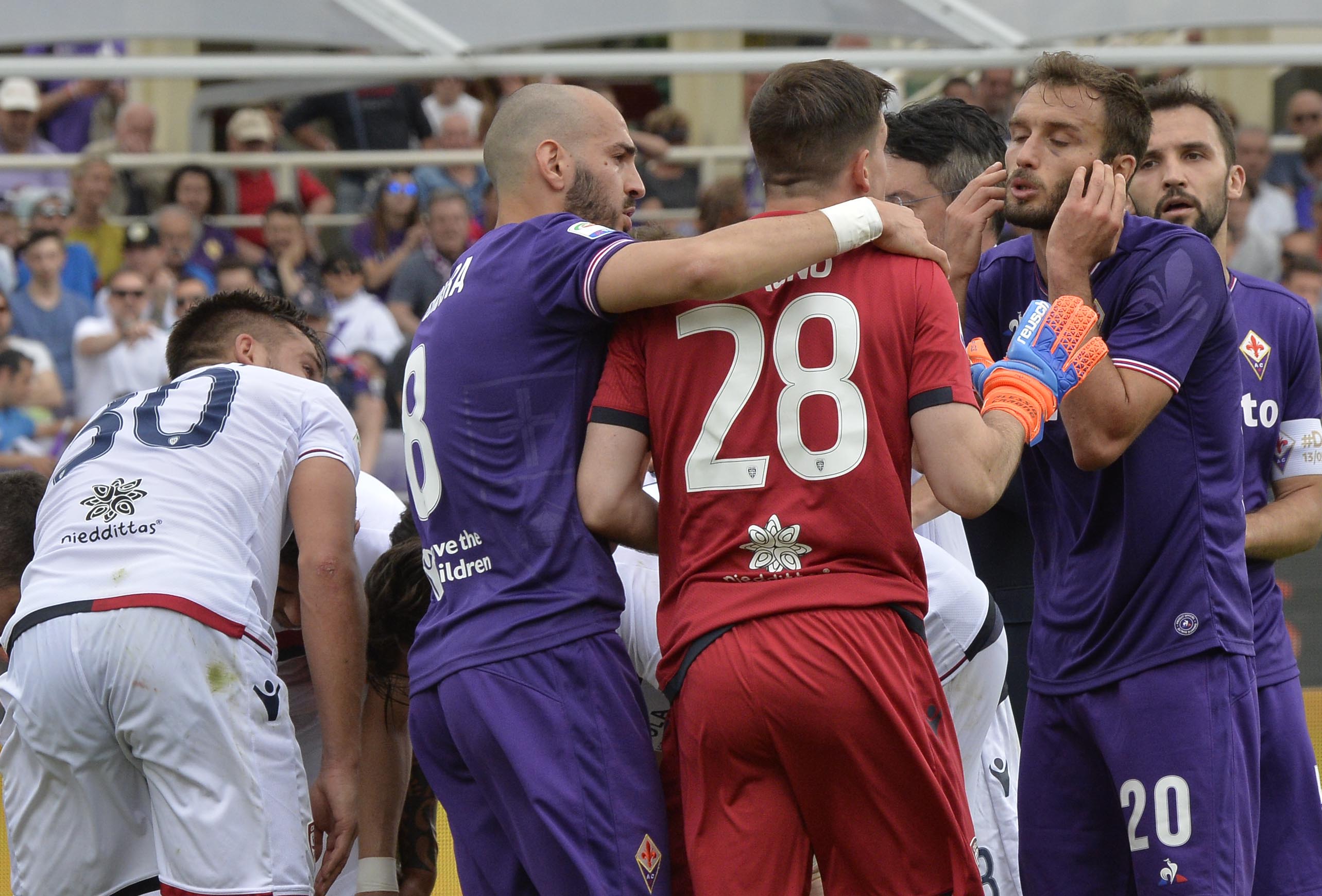 FIORENTINA-CAGLIARI 13-05-2018 RISSA A FINE PARTITA. SILPRESS/GALASSI SILVANO