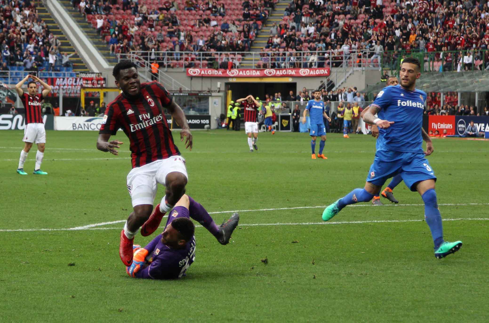 MILAN-FIORENTINA 20-05-2018. KESSIE E MARCO SPORTIELLO SILPRESS/ALBERTO MARIANI