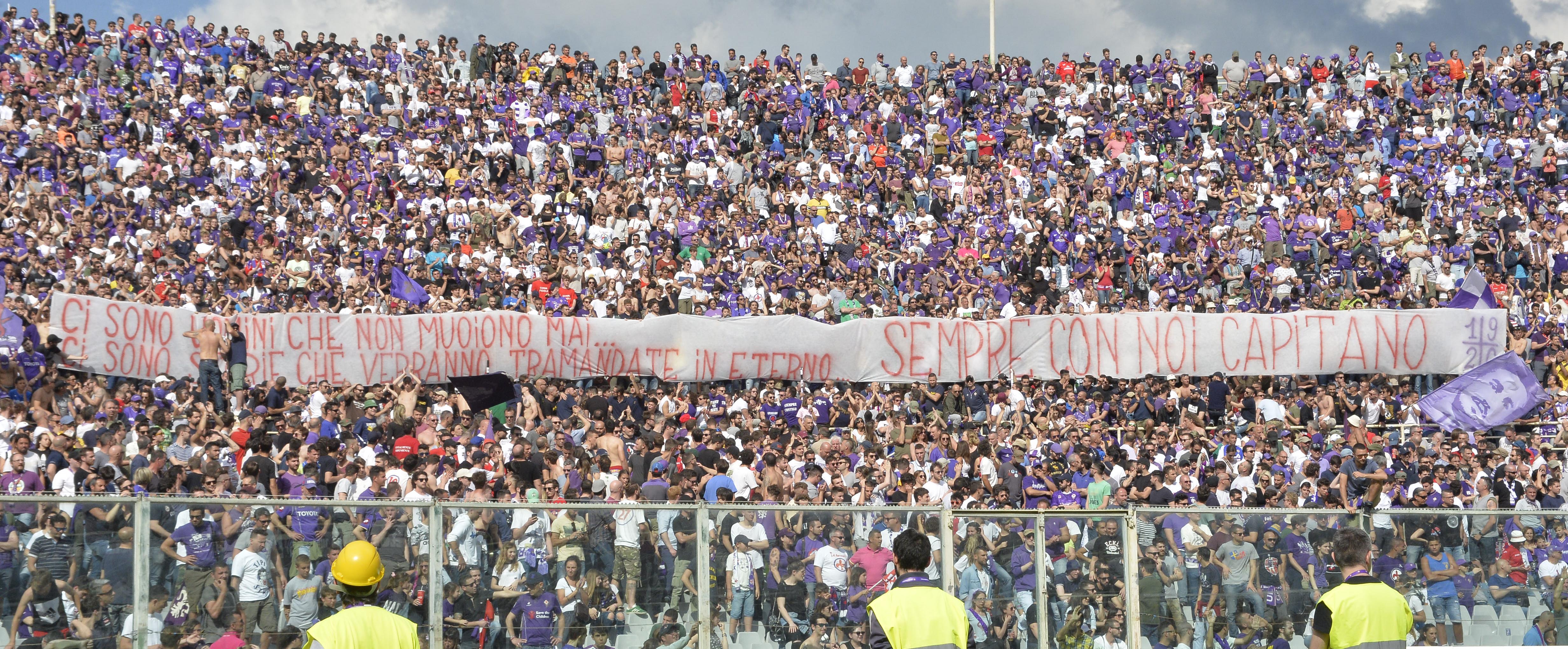 FIORENTINA-CAGLIARI 13-05-2018 STRISCIONE. SILPRESS/GALASSI SILVANO