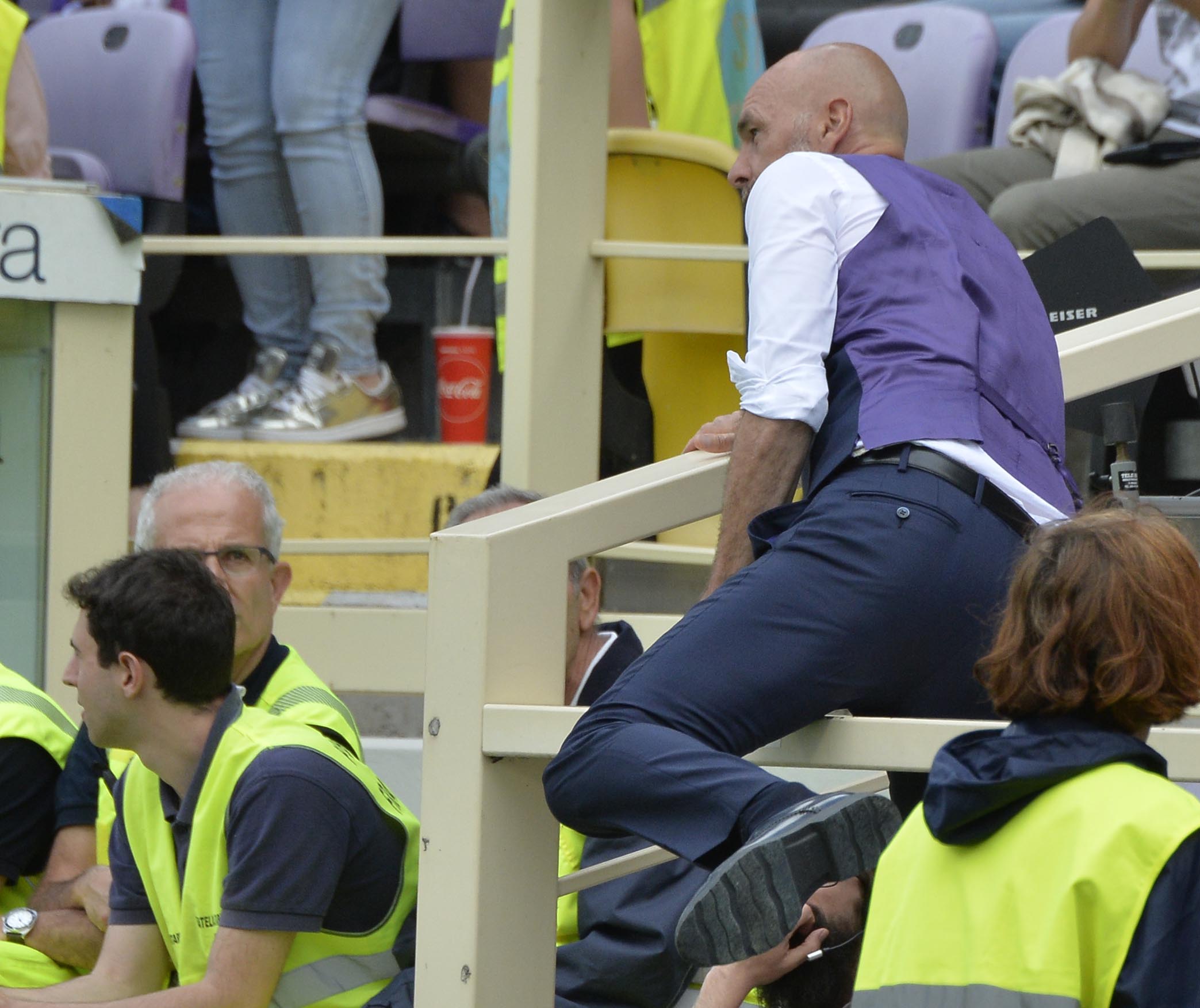 FIORENTINA-CAGLIARI 13-05-2018 STEFANO PIOLI ESPULSO. SILPRESS/GALASSI SILVANO