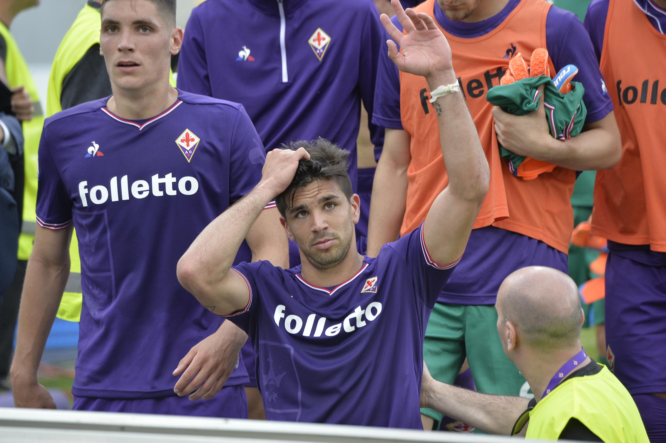 FIORENTINA-CAGLIARI 13-05-2018 GIOVANNI SIMEONE E MILENKOVIC DELUSI. SILPRESS/GALASSI SILVANO