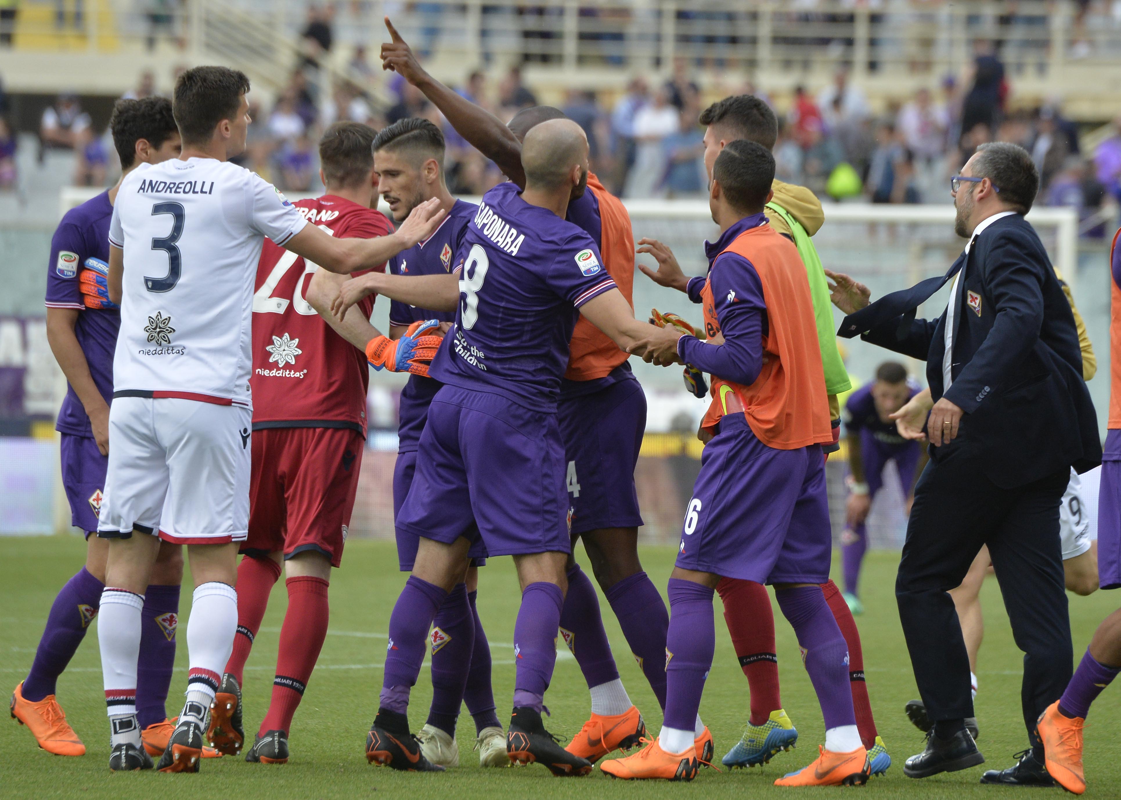 FIORENTINA-CAGLIARI 13-05-2018 RISSA A FINE PARTITA. SILPRESS/GALASSI SILVANO