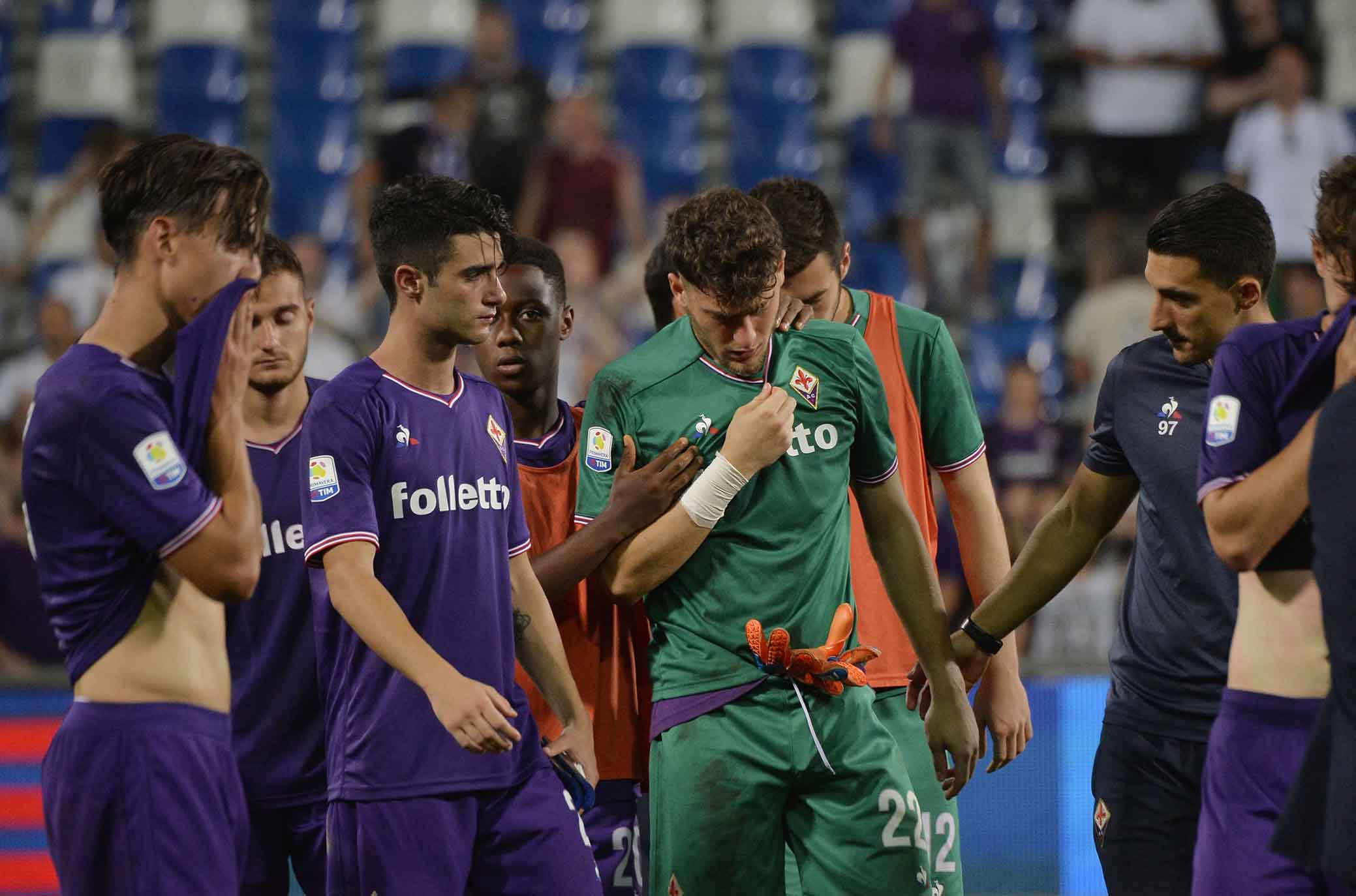 FIORENTINA PRIMAVERA-INTER 09-06-2018 MICHELE CEROFOLINI DELUSO CON I COMPAGNI. SILPRESS/GALASSI SILVANO