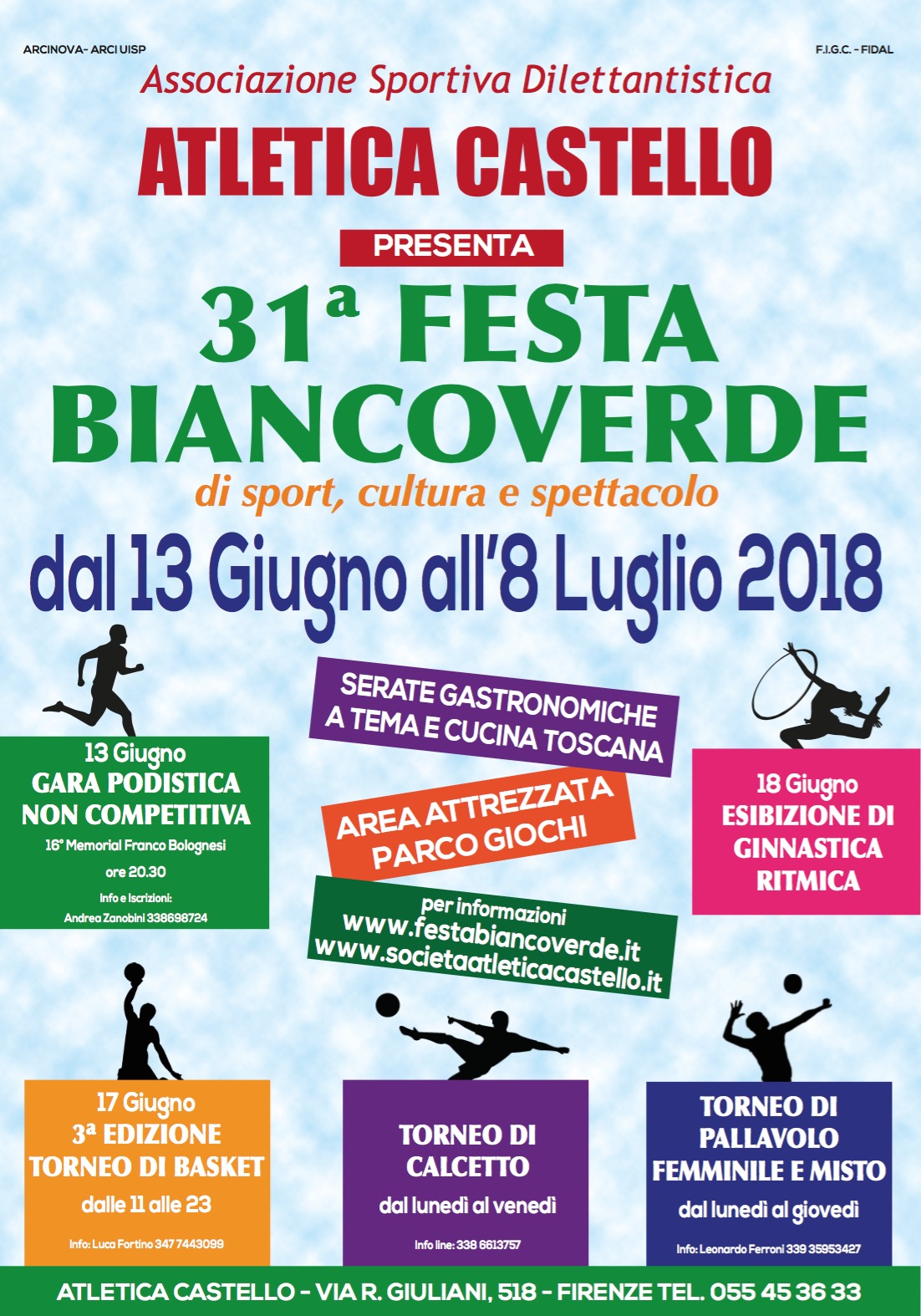 31° Festa Biancoverde a Castello. Domani alle 17.00 presente Elena Linari (FOTO)