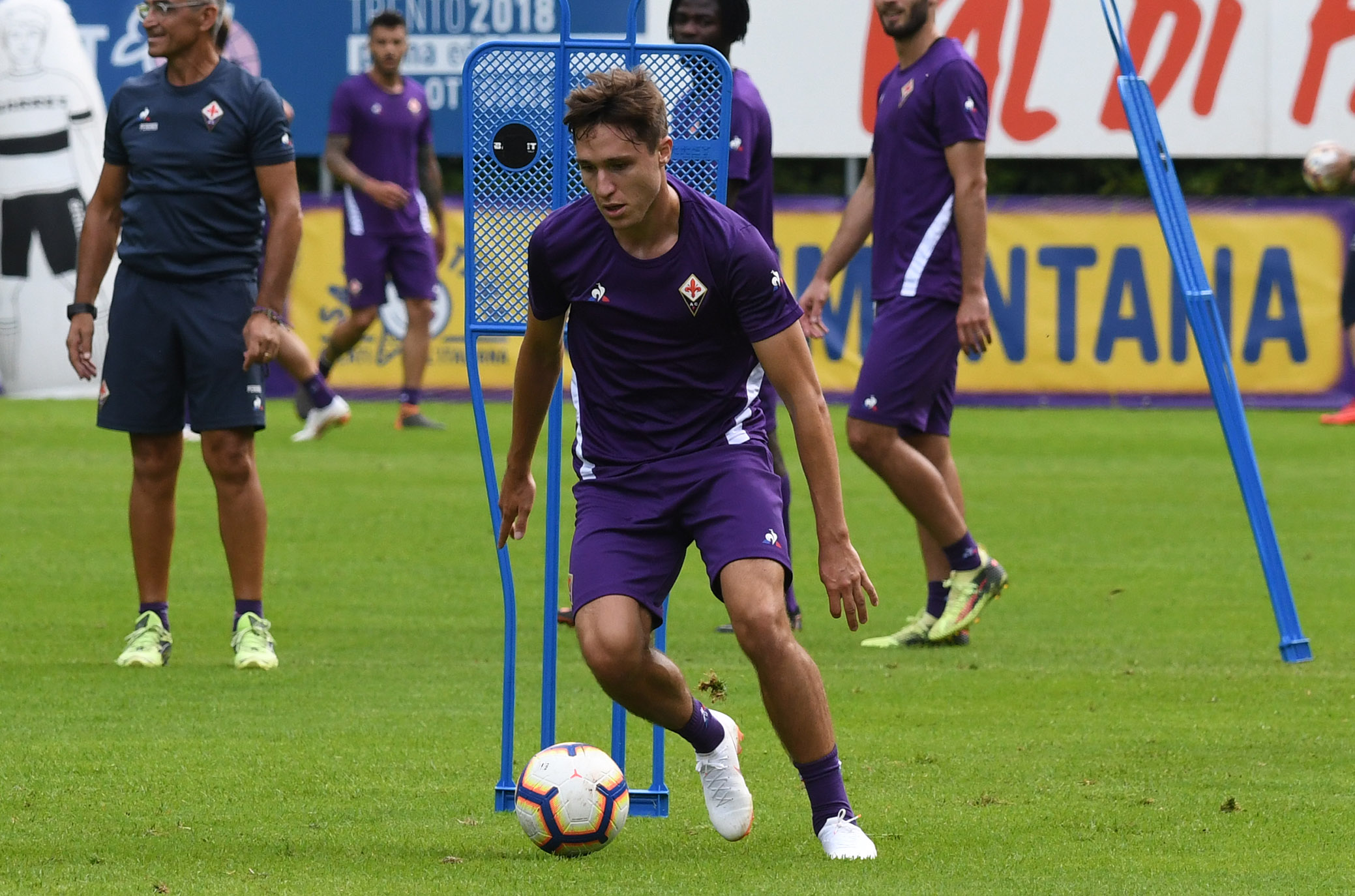 FIORENTINA RITIRO MOENA 09-07-2018 ALLENAMENTO POMERIDIANO. FEDERICO CHIESA SILPRESS/GALASSI SILVANO