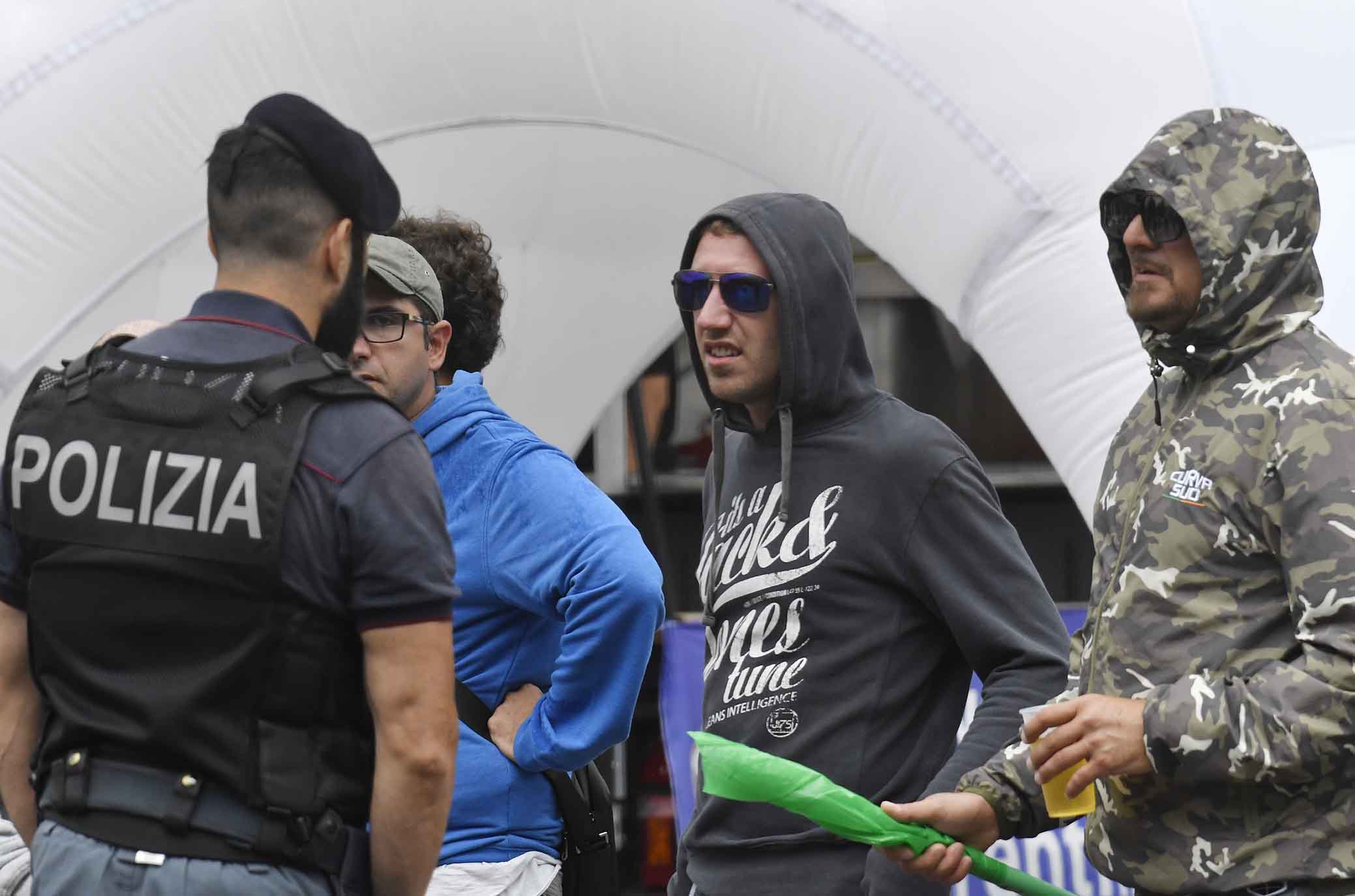 FIORENTINA-VENEZIA 21-07-2018 POLIZIA CONTROLLA I TIFOSI. SILPRESS/GALASSI SILVANO. SILPRESS/GALASSI SILVANO