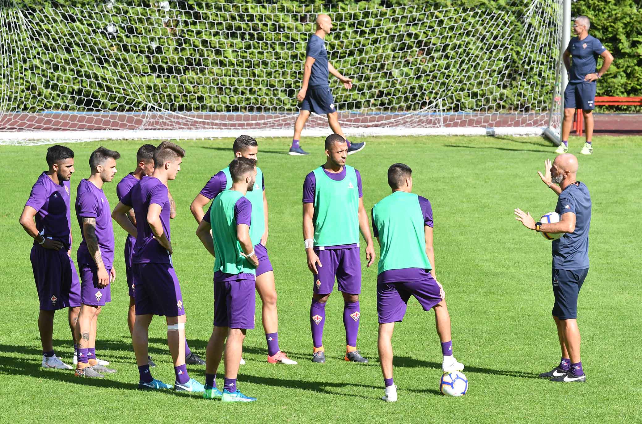 FIORENTINA RITIRO MOENA 08-07-2018 STEFANO PIOLI PARLA AI GIOCATORI. SILPRESS/GALASSI SILVANO