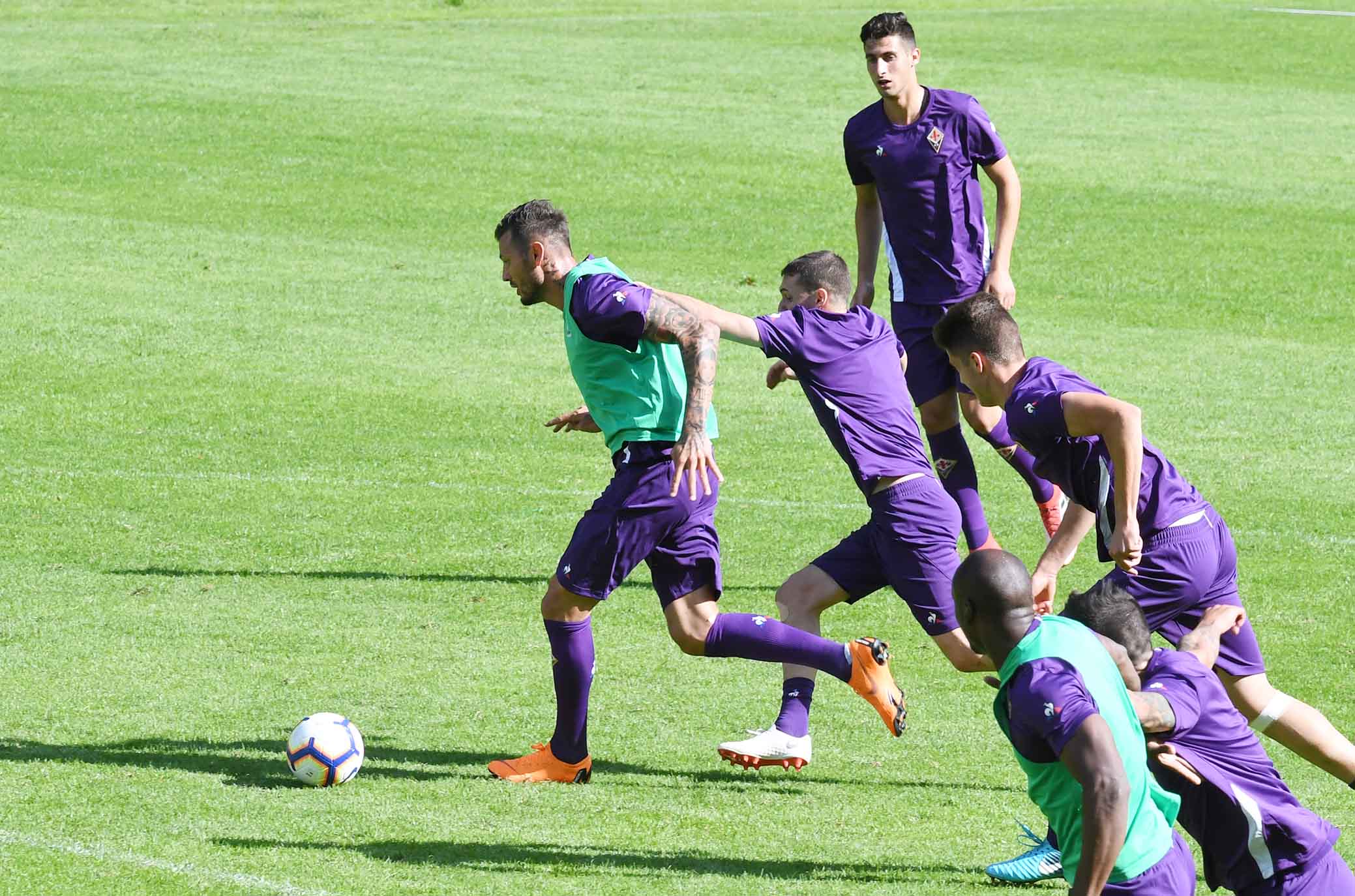 FIORENTINA RITIRO MOENA 08-07-2018 ALLENAMNETO CYRIL THEREAU. SILPRESS/GALASSI SILVANO