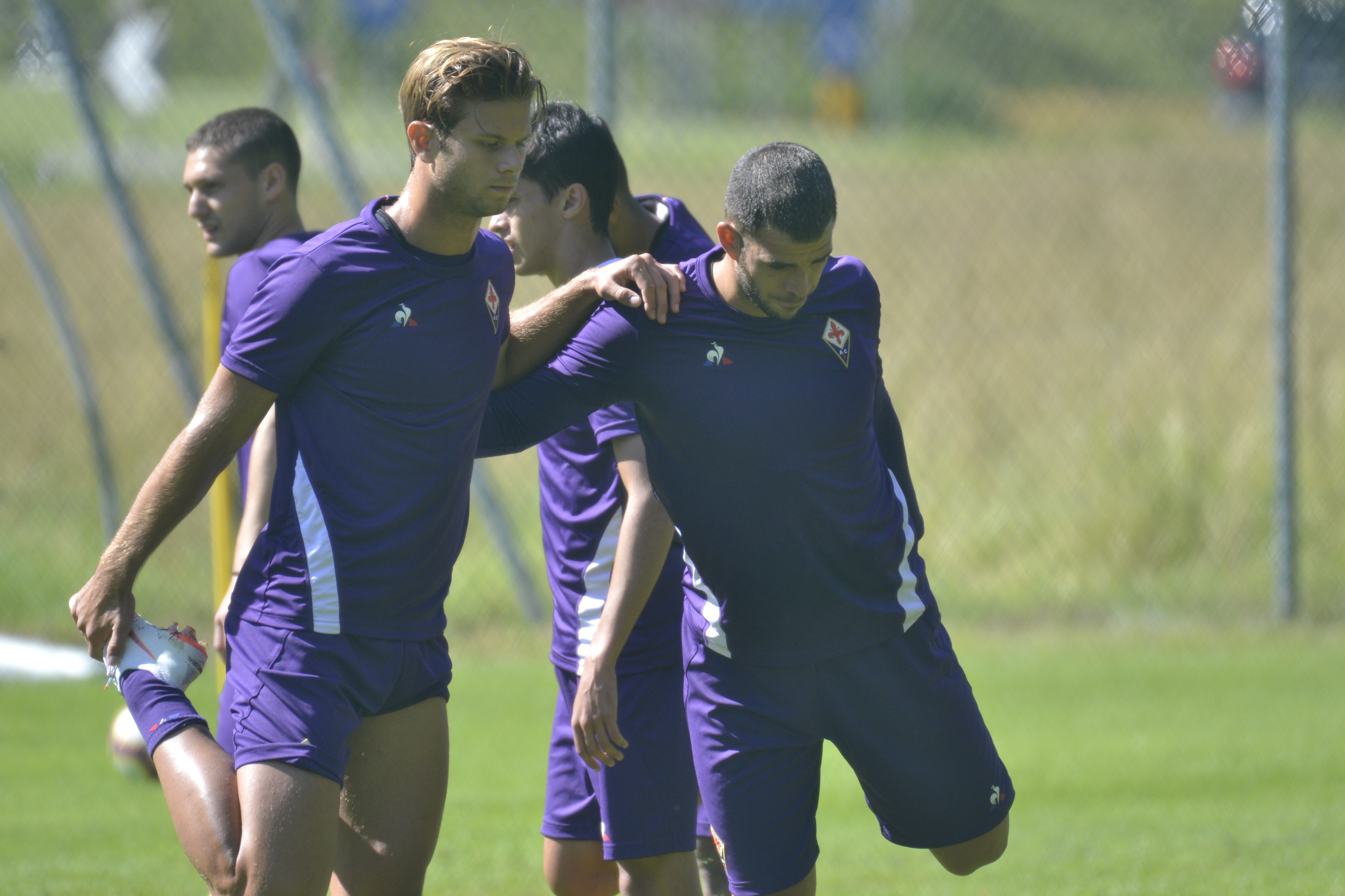 Terzo giorno di allenamento a Moena - Gori ed Eysseric