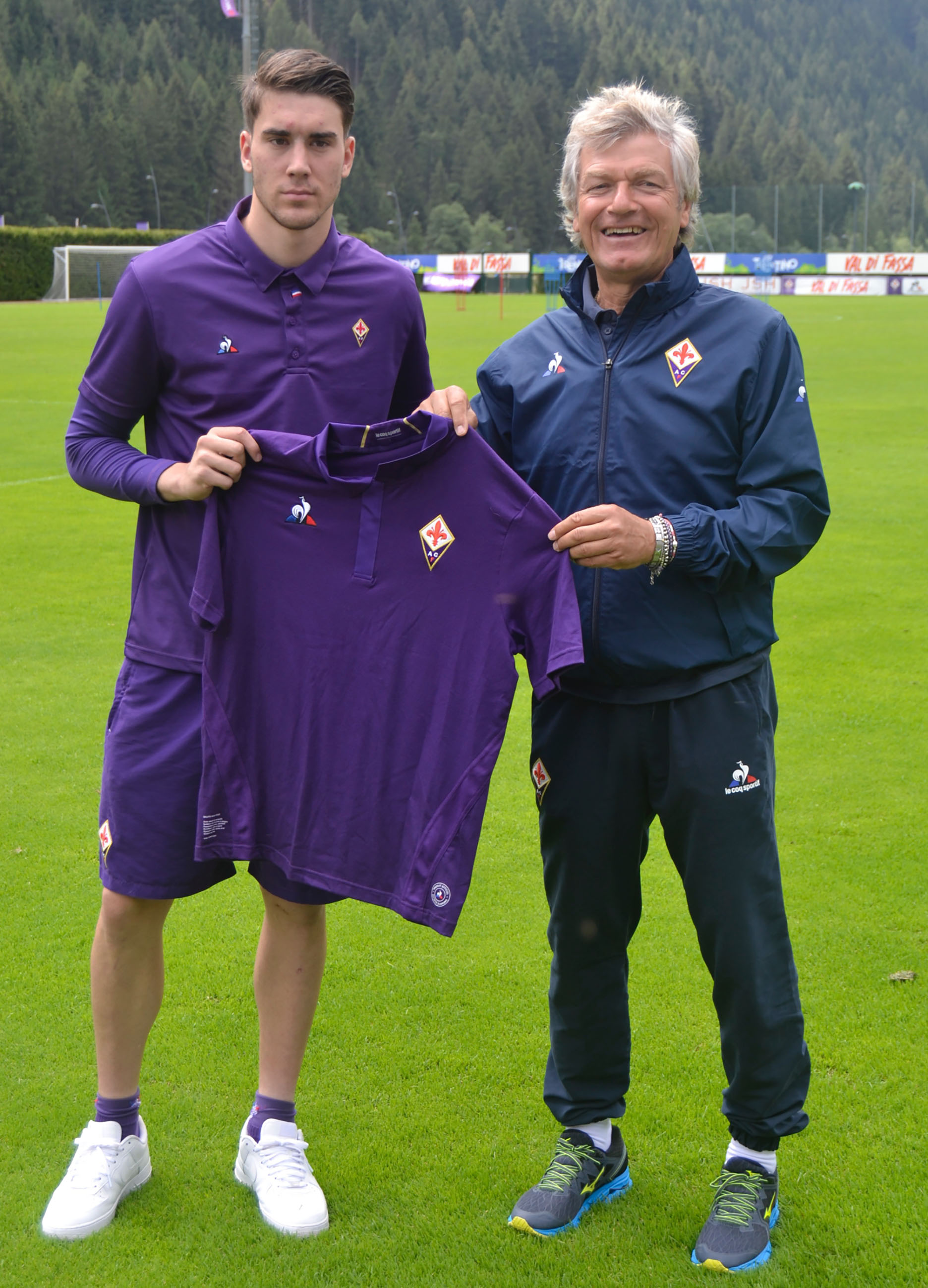 FIORENTINA RITIRO MOENA 12-07-2018. GIANCARLO ANTOGNONI PRESENTA DUSAN VLAHOVIC. SILPRESS/GALASSI SILVANO