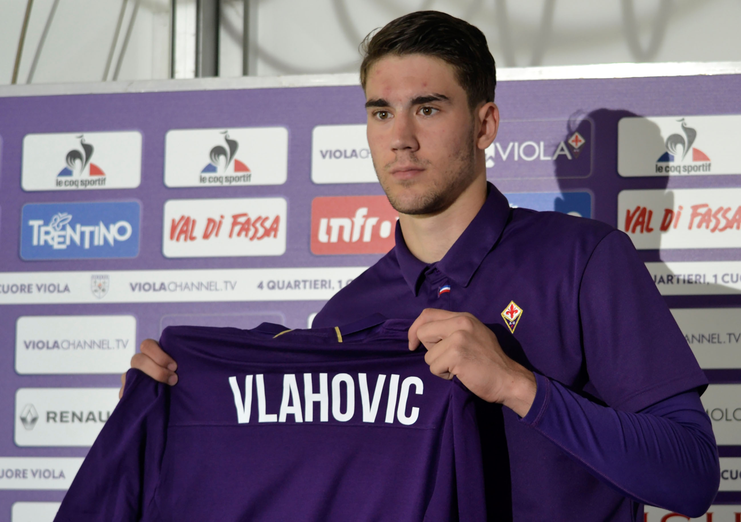 FIORENTINA RITIRO MOENA 12-07-2018. PRESENTAZIONE DI DUSAN VLAHOVIC. SILPRESS/GALASSI SILVANO
