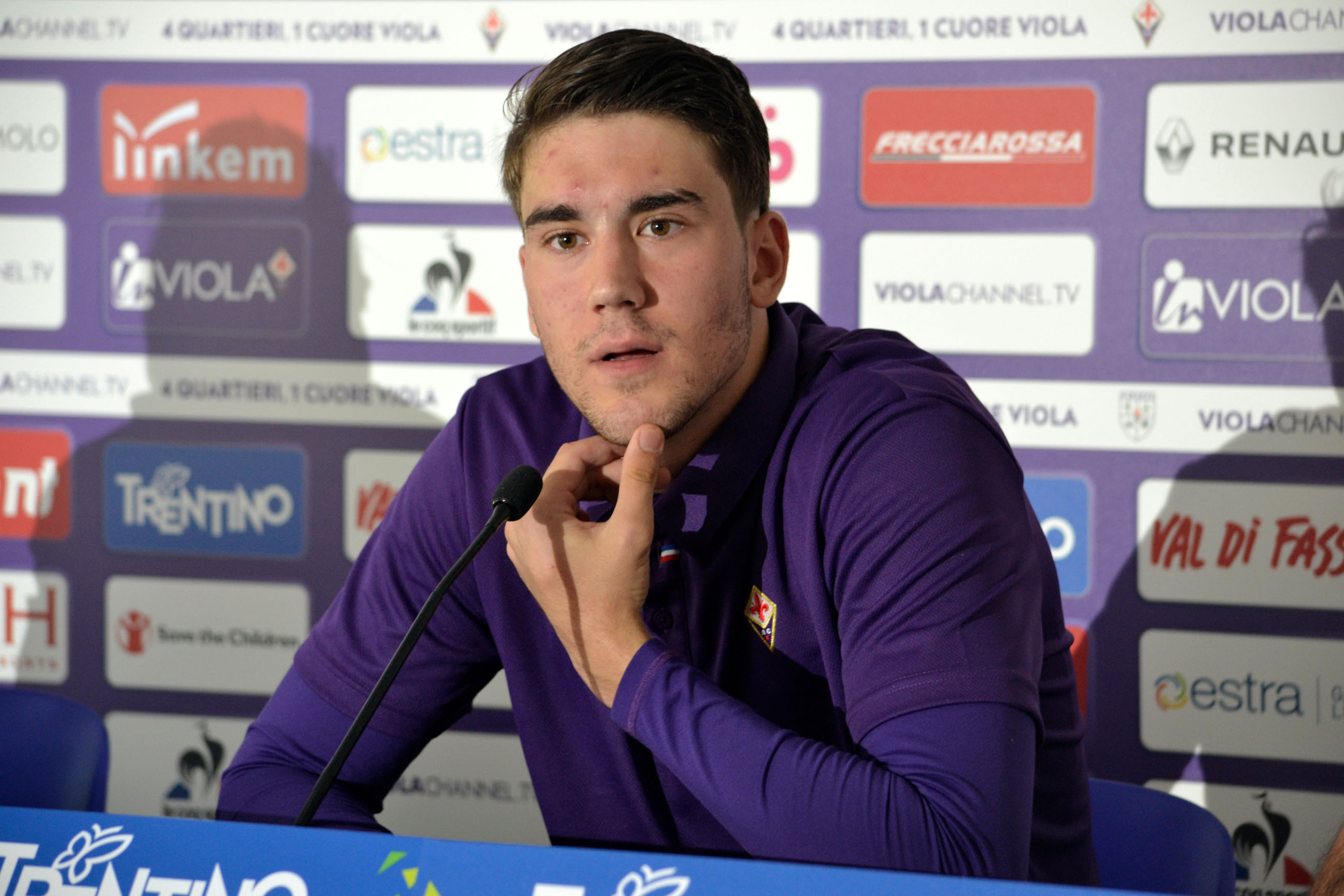 FIORENTINA RITIRO MOENA 12-07-2018. PRESENTAZIONE DI DUSAN VLAHOVIC. SILPRESS/GALASSI SILVANO