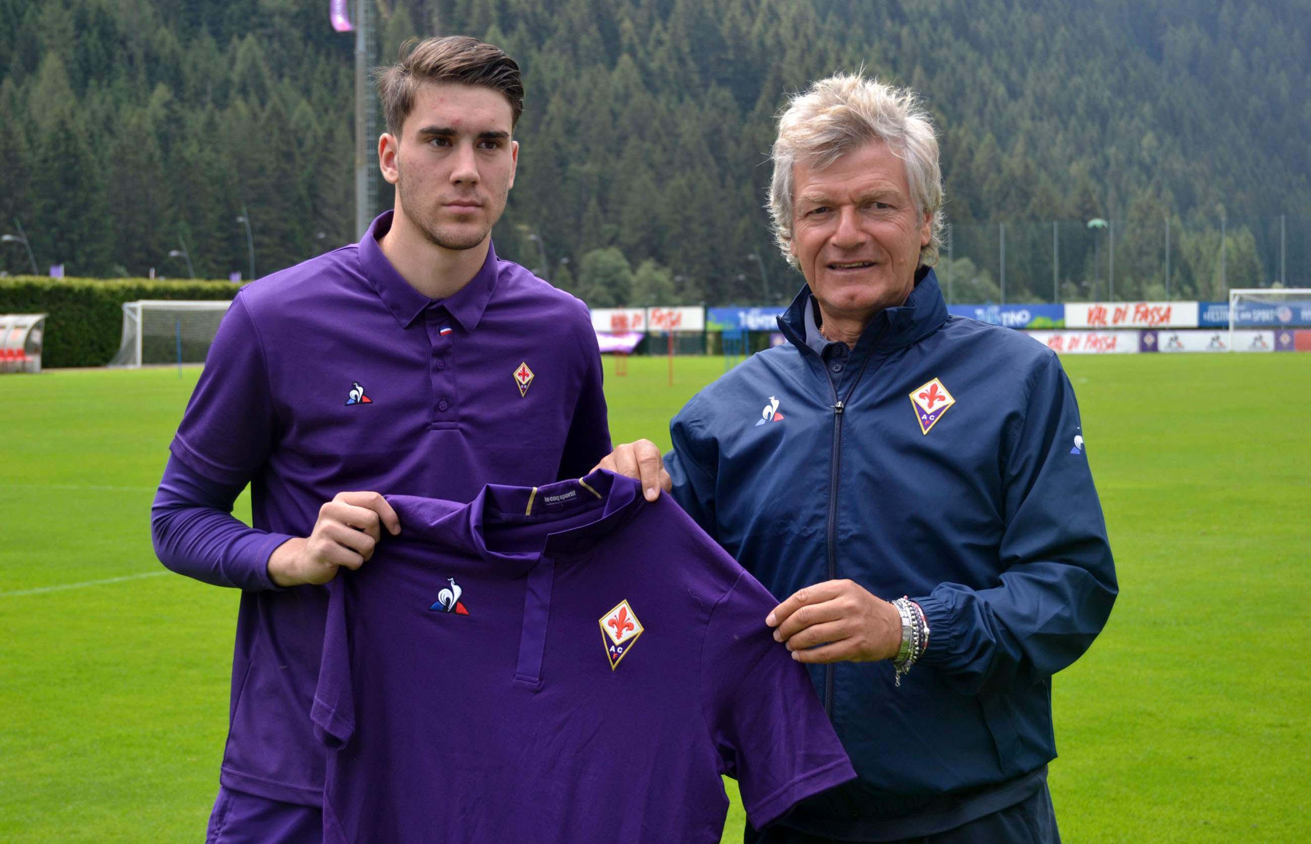 FIORENTINA RITIRO MOENA 12-07-2018. GIANCARLO ANTOGNONI PRESENTA DUSAN VLAHOVIC. SILPRESS/GALASSI SILVANO