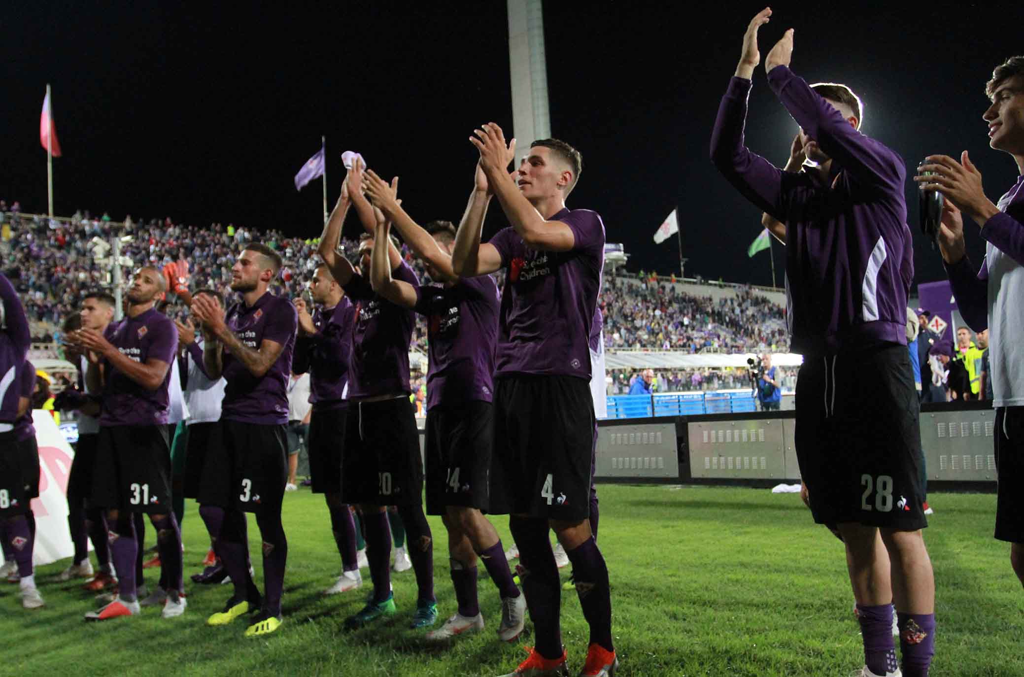FIORENTINA-CHIEVO 26-08-2018 ESULTANZA FINALE. GALASSI SILVANO/SILPRESS