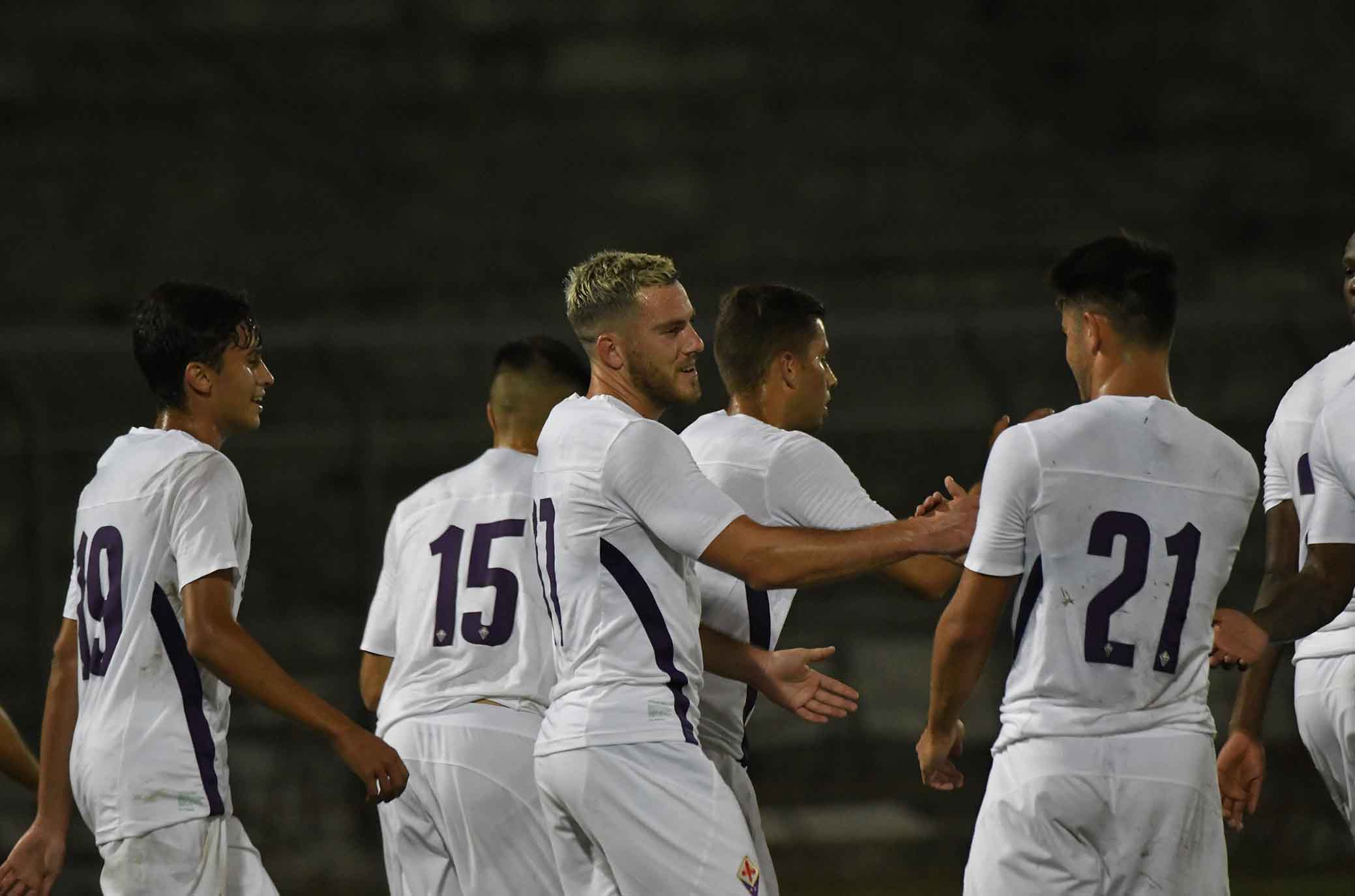 AREZZO-FIORENTINA 22-08-2018 ESULTANZA VERETOUTG. GALASSI SILVANO/SILPRESS