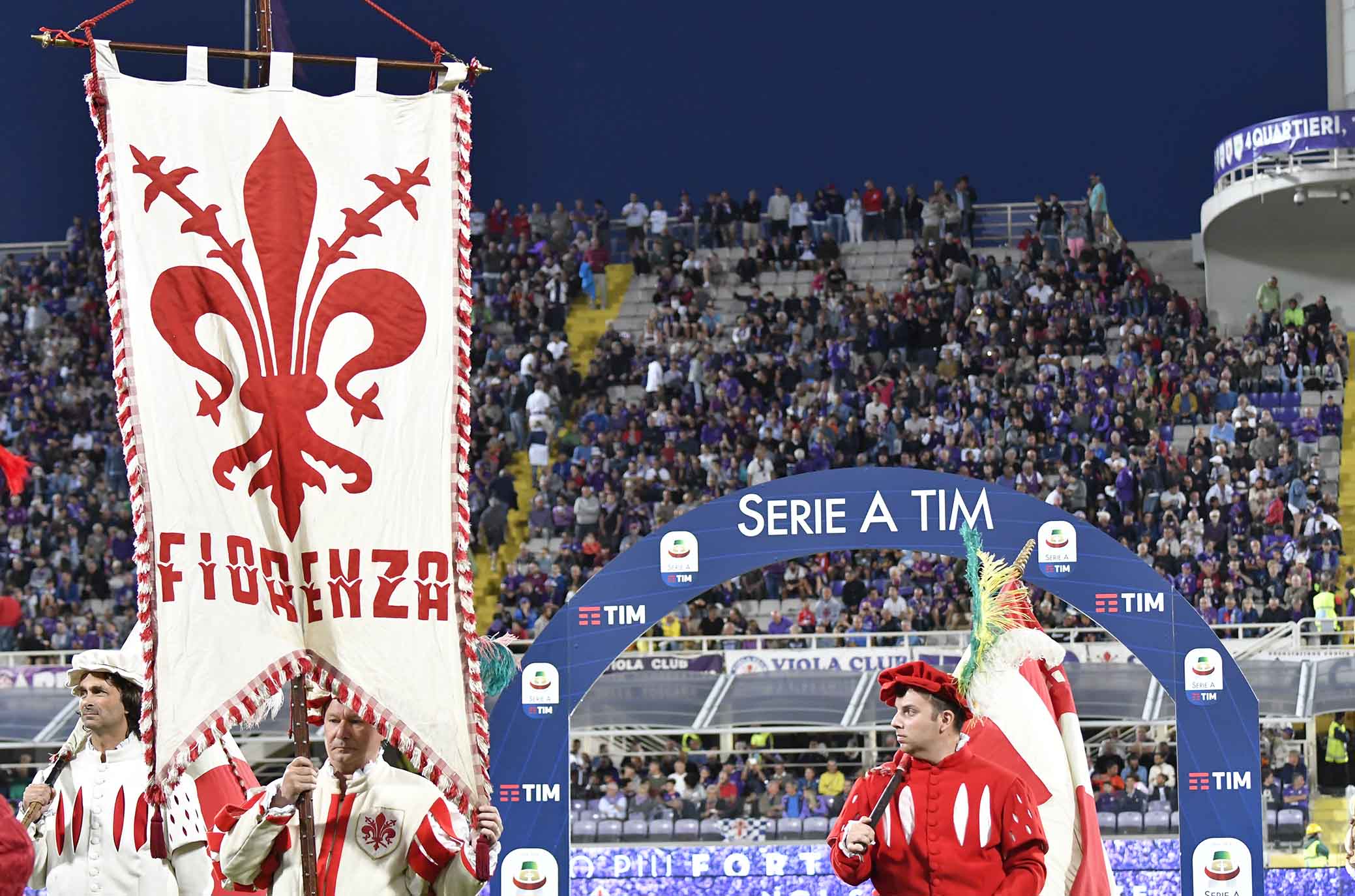 FIORENTINA-CHIEVO 26-08-2018 figuranti del calcio storico fiorentino. GALASSI SILVANO/SILPRRESS
