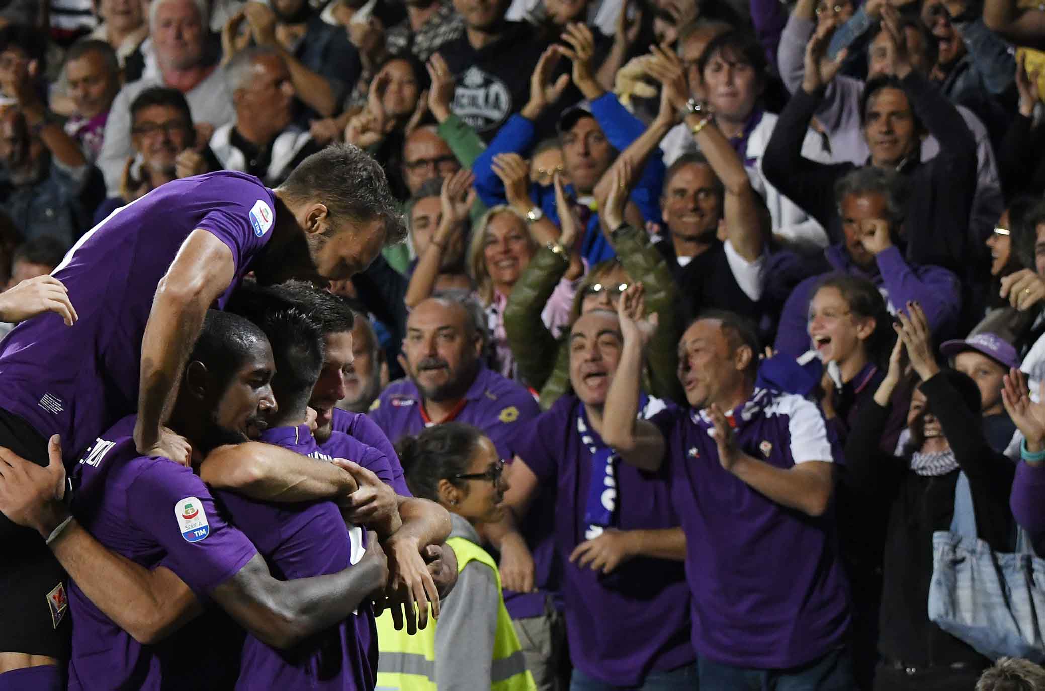 FIORENTINA-CHIEVO 26-08-2018 ESULTANZA DI MARCO BENASSI. GALASSI SILVANO/SILPRRESS
