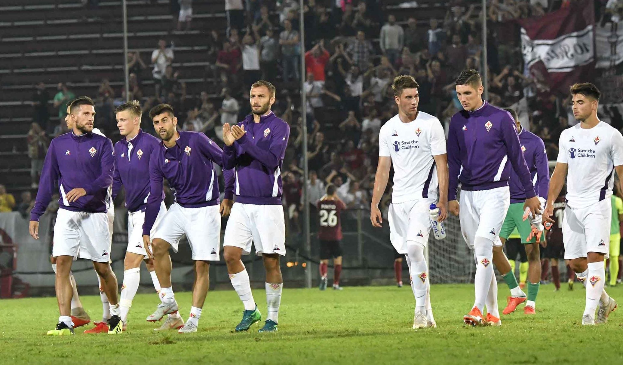 AREZZO-FIORENTINA 22-08-2018 SALUTI A FINE PARTITA. GALASSI SILVANO/SILPRESS